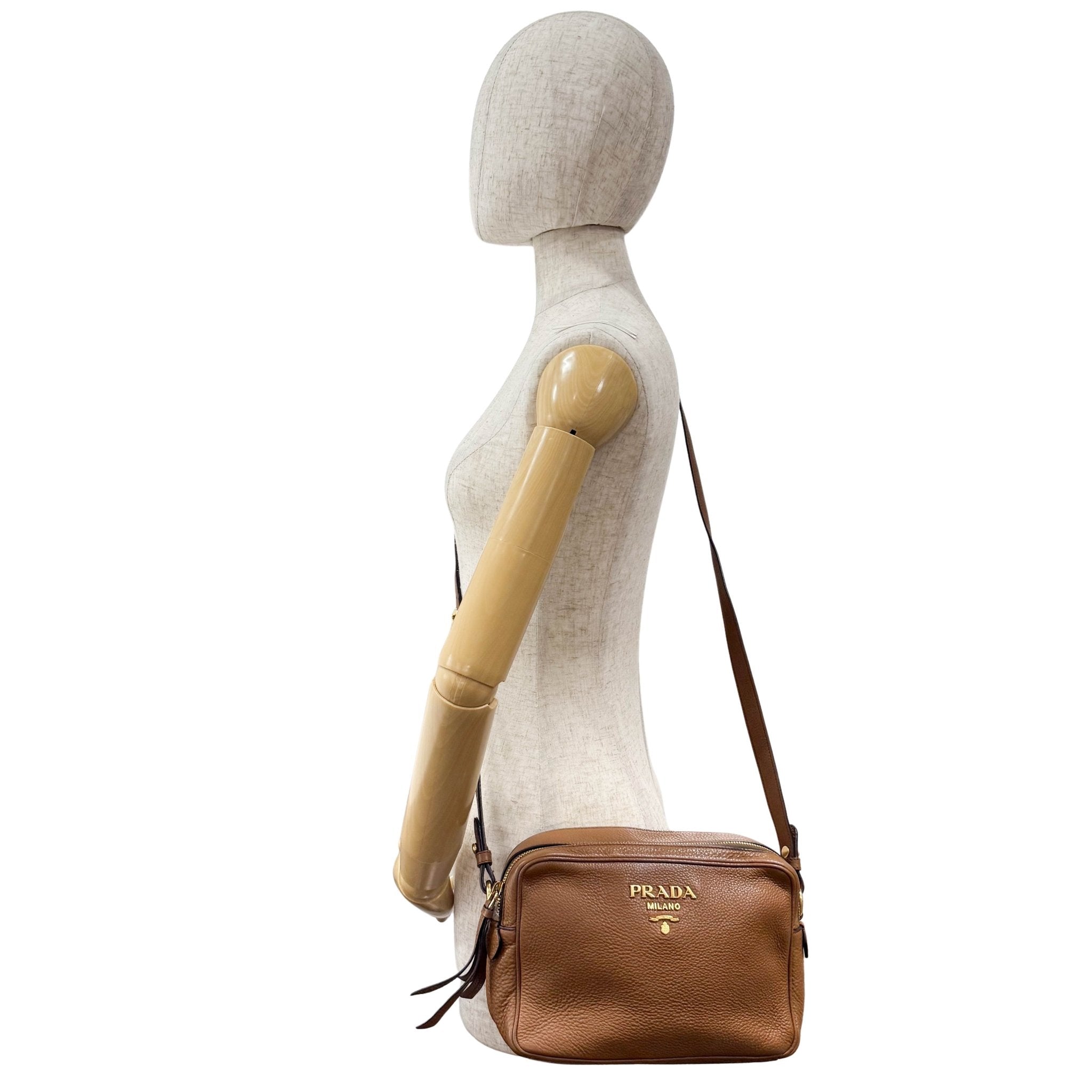 PRADA Caramel Brown Leather Shoulder/ Crossbody Bag, in , Sold by HIVE PRELOVED - Crossbody bags, Regular, Shoulder Bags