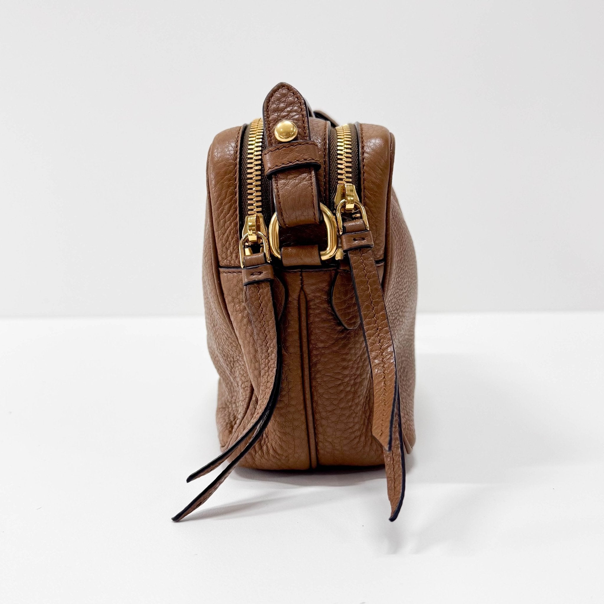 PRADA Caramel Brown Leather Shoulder/ Crossbody Bag, in , Sold by HIVE PRELOVED - Crossbody bags, Regular, Shoulder Bags