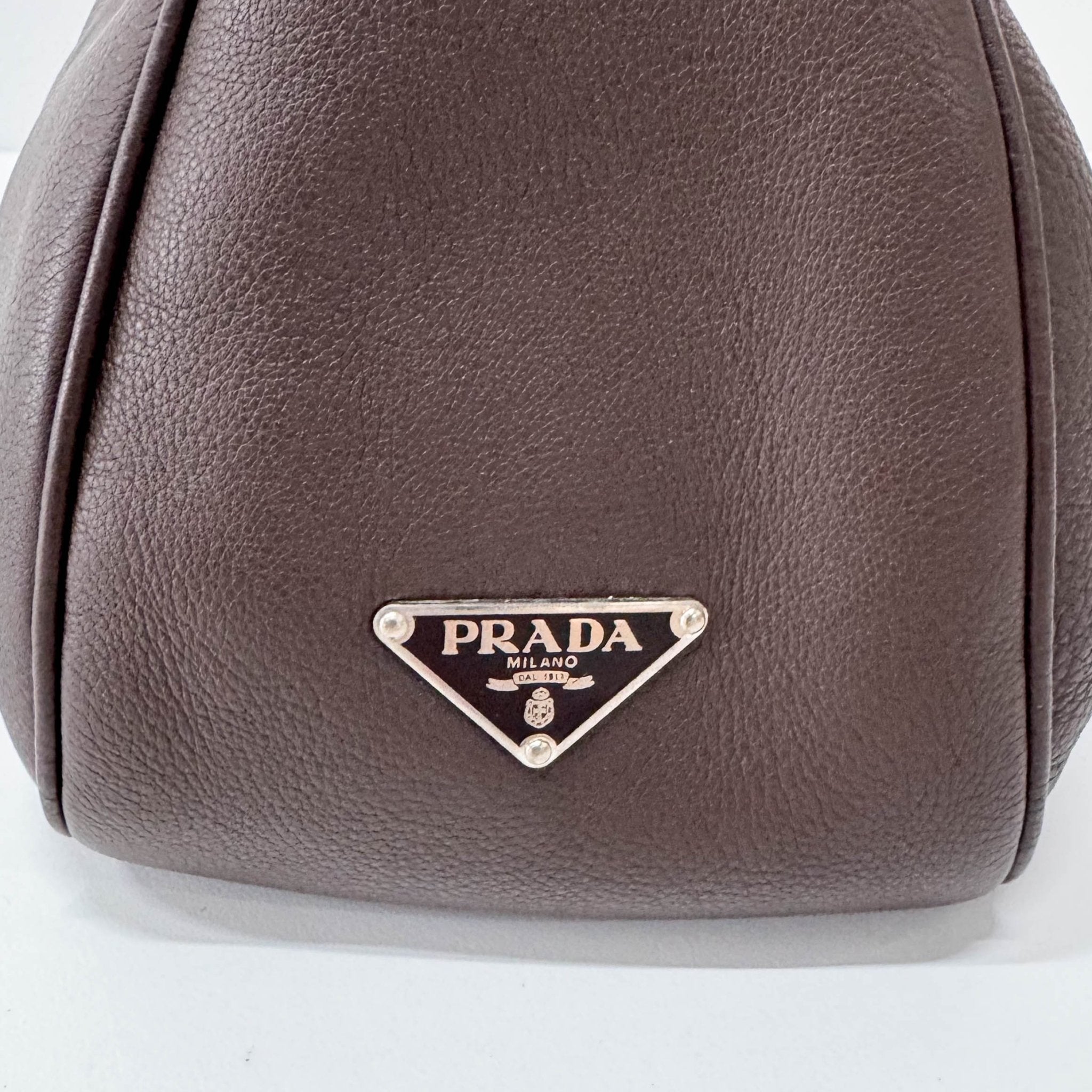 PRADA Chocolate Brown Leather Belt Shoulder Bag, in , Sold by HIVE PRELOVED - Shoulder Bags, ,