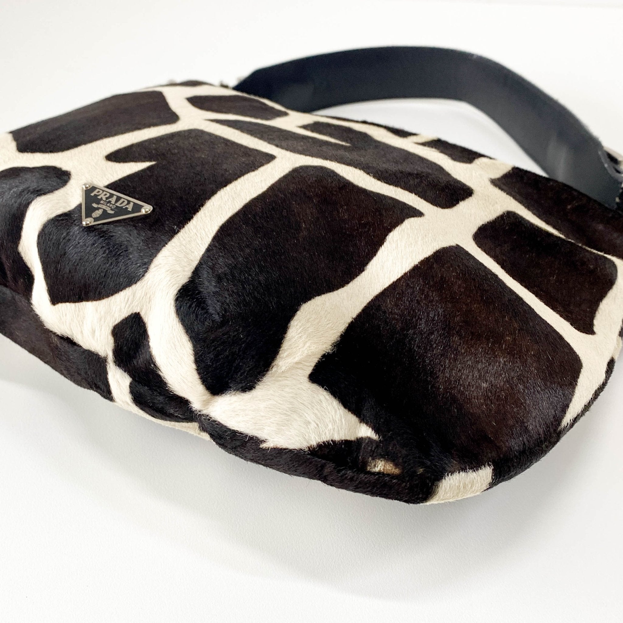 PRADA Cow Print Calf Fur Shoulder Bag, in , Sold by HIVE PRELOVED - Shoulder Bags, ,