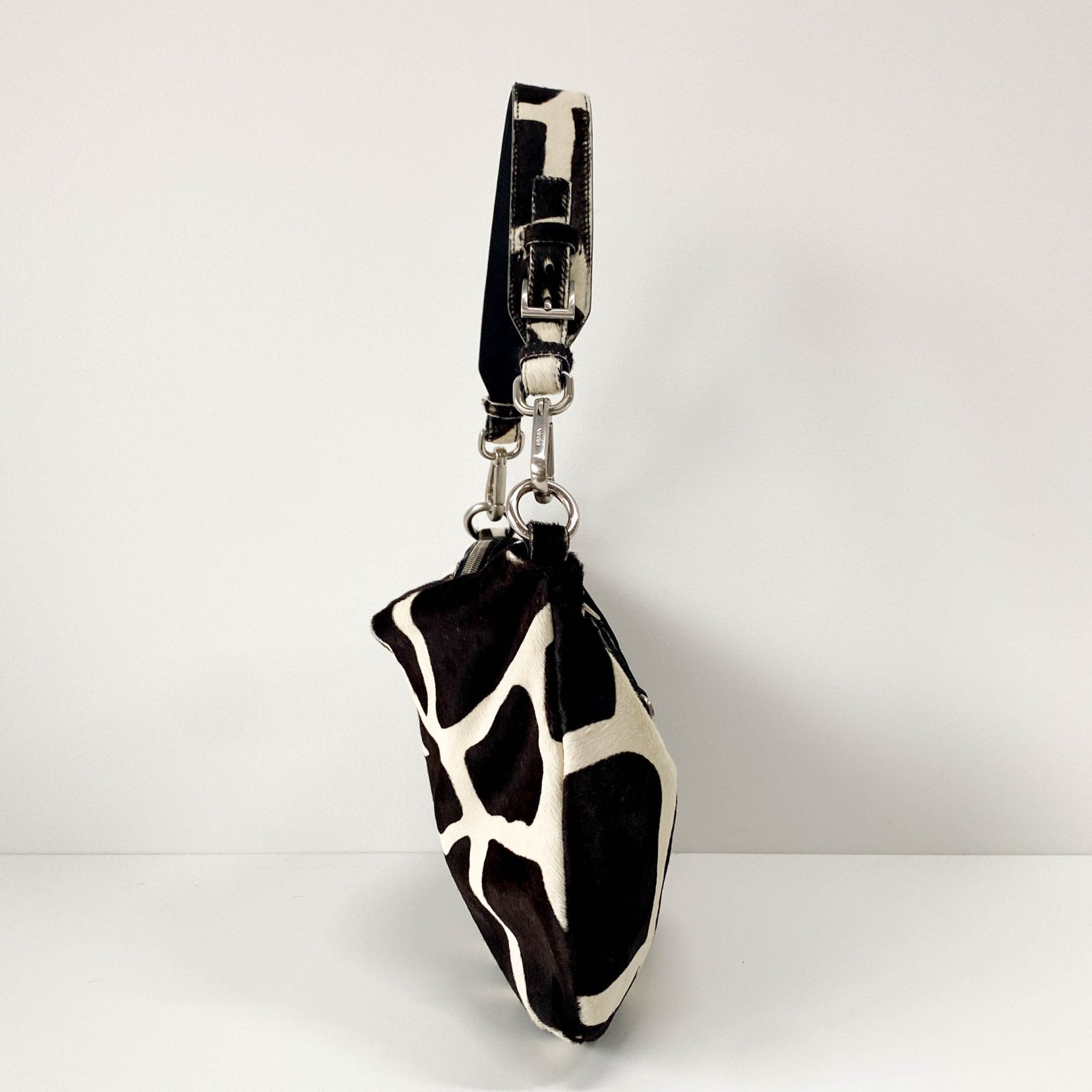 PRADA Cow Print Calf Fur Shoulder Bag, in , Sold by HIVE PRELOVED - Shoulder Bags, ,