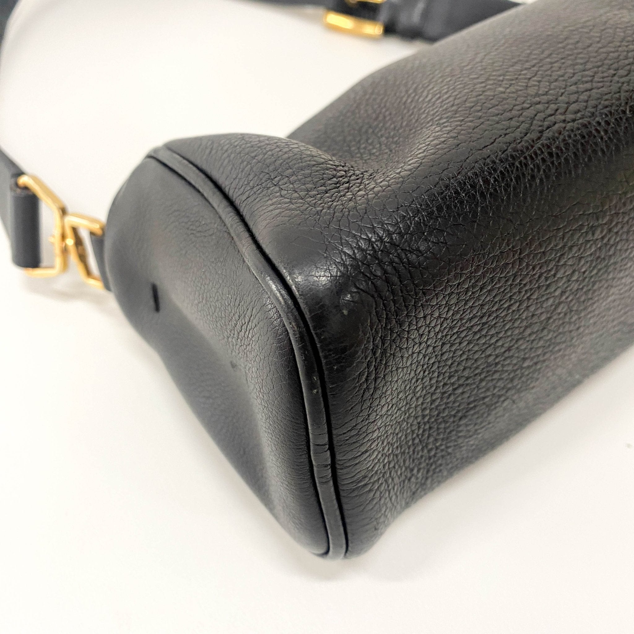 PRADA Daino Black Leather Shoulder Bag, in , Sold by HIVE PRELOVED - Shoulder Bags, ,