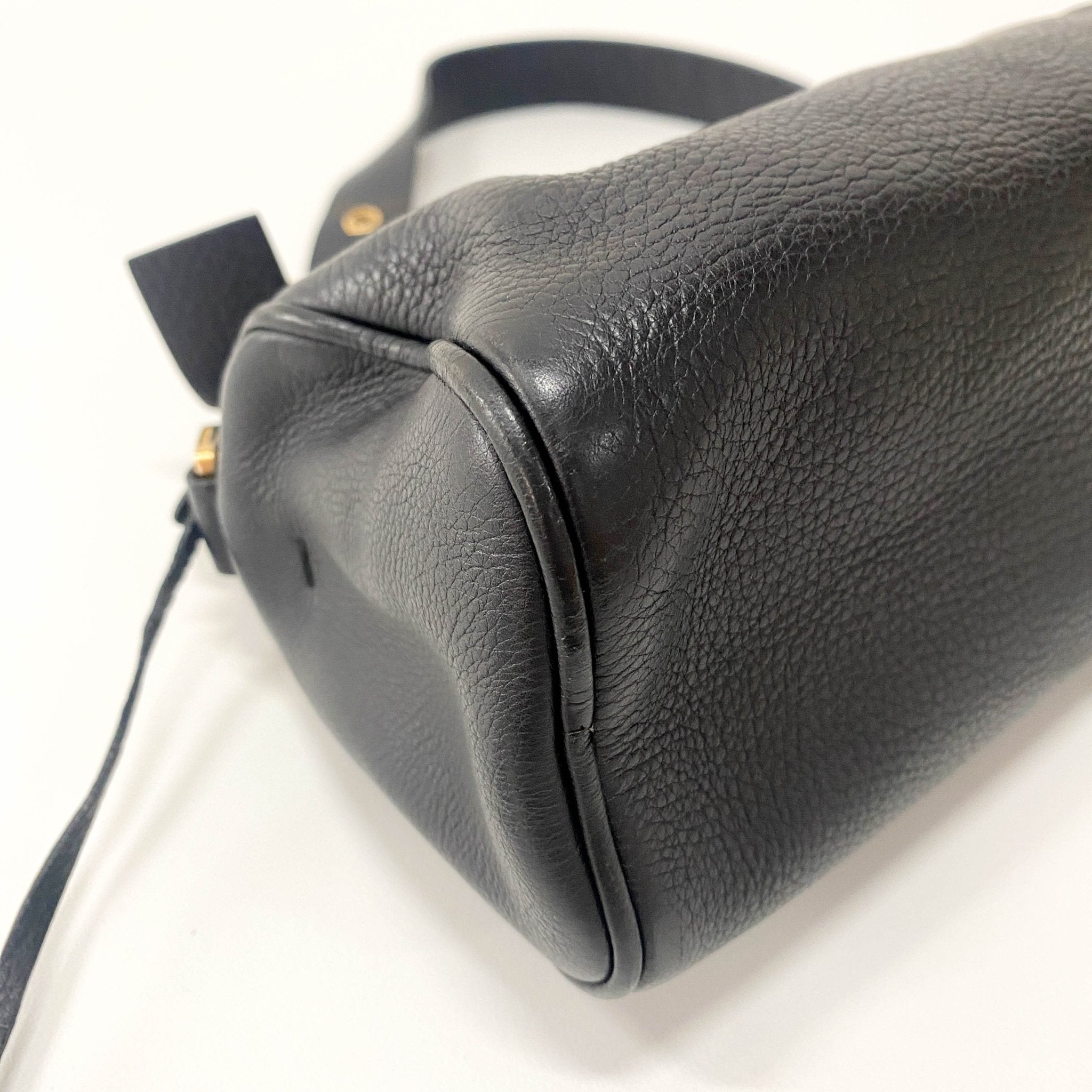 PRADA Daino Black Leather Shoulder Bag, in , Sold by HIVE PRELOVED - Shoulder Bags, ,