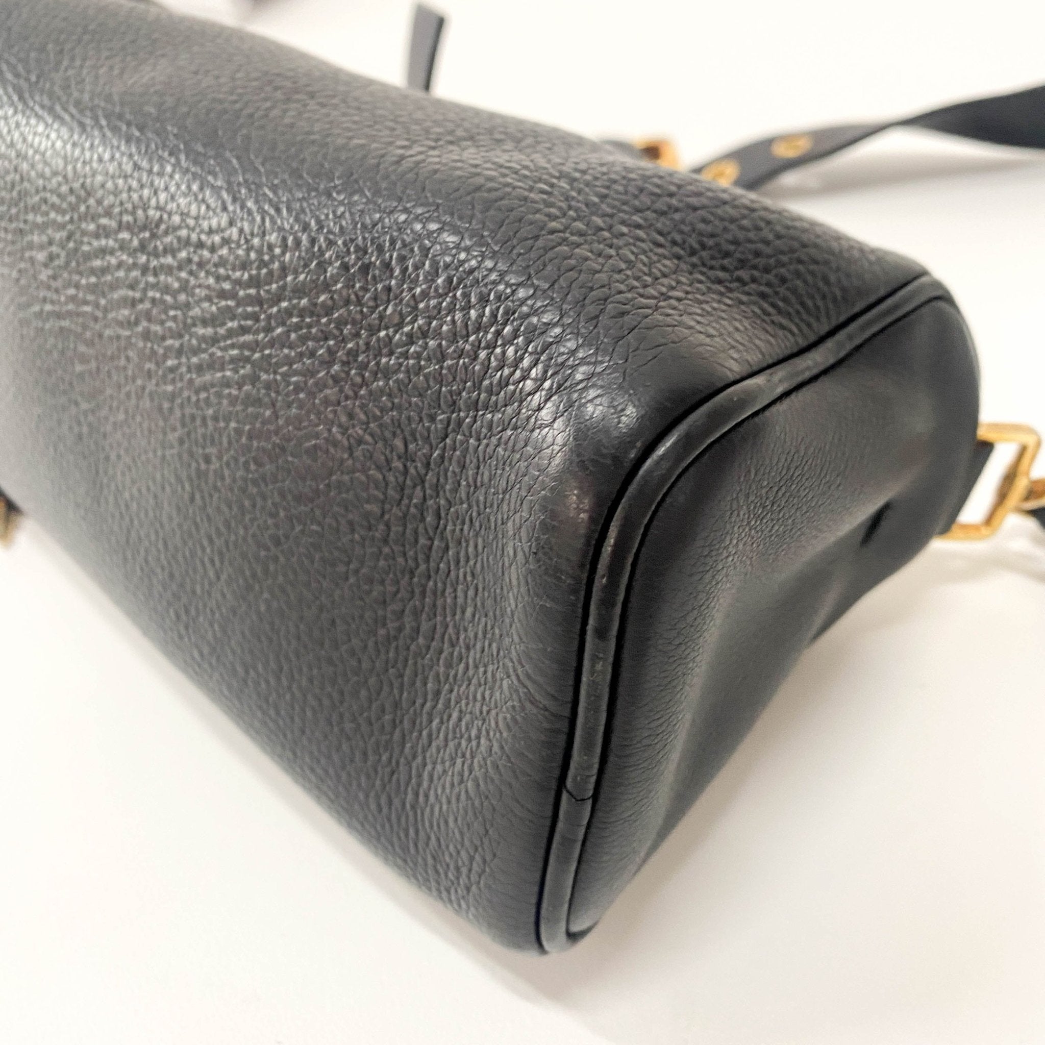 PRADA Daino Black Leather Shoulder Bag, in , Sold by HIVE PRELOVED - Shoulder Bags, ,