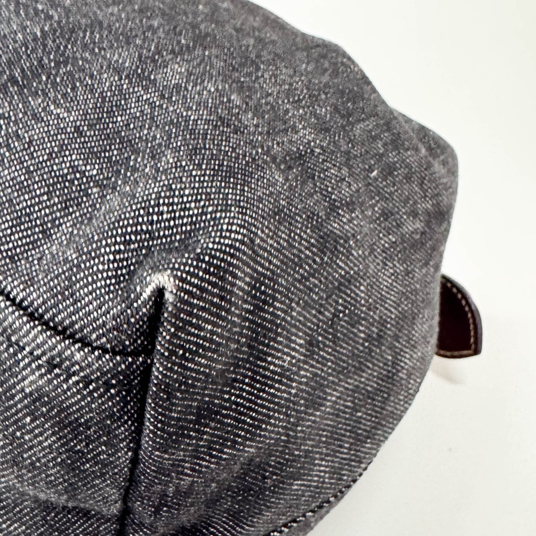 PRADA Denim & Brown Leather Handle Bag, in , Sold by HIVE PRELOVED - Handle Bags, ,