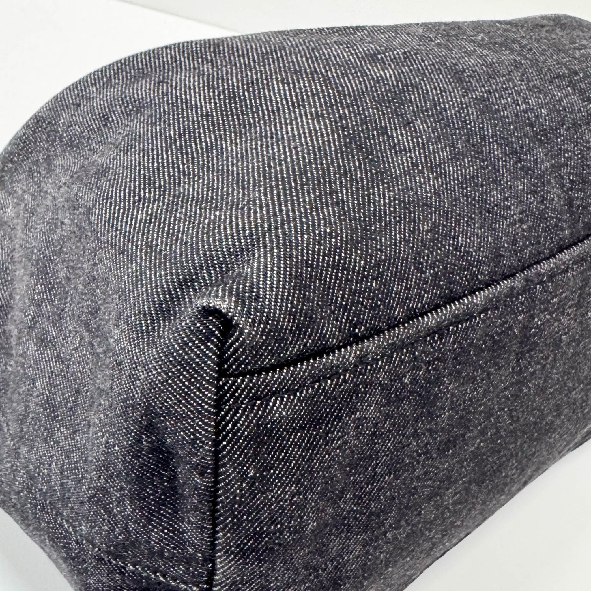 PRADA Denim & Brown Leather Handle Bag, in , Sold by HIVE PRELOVED - Handle Bags, ,