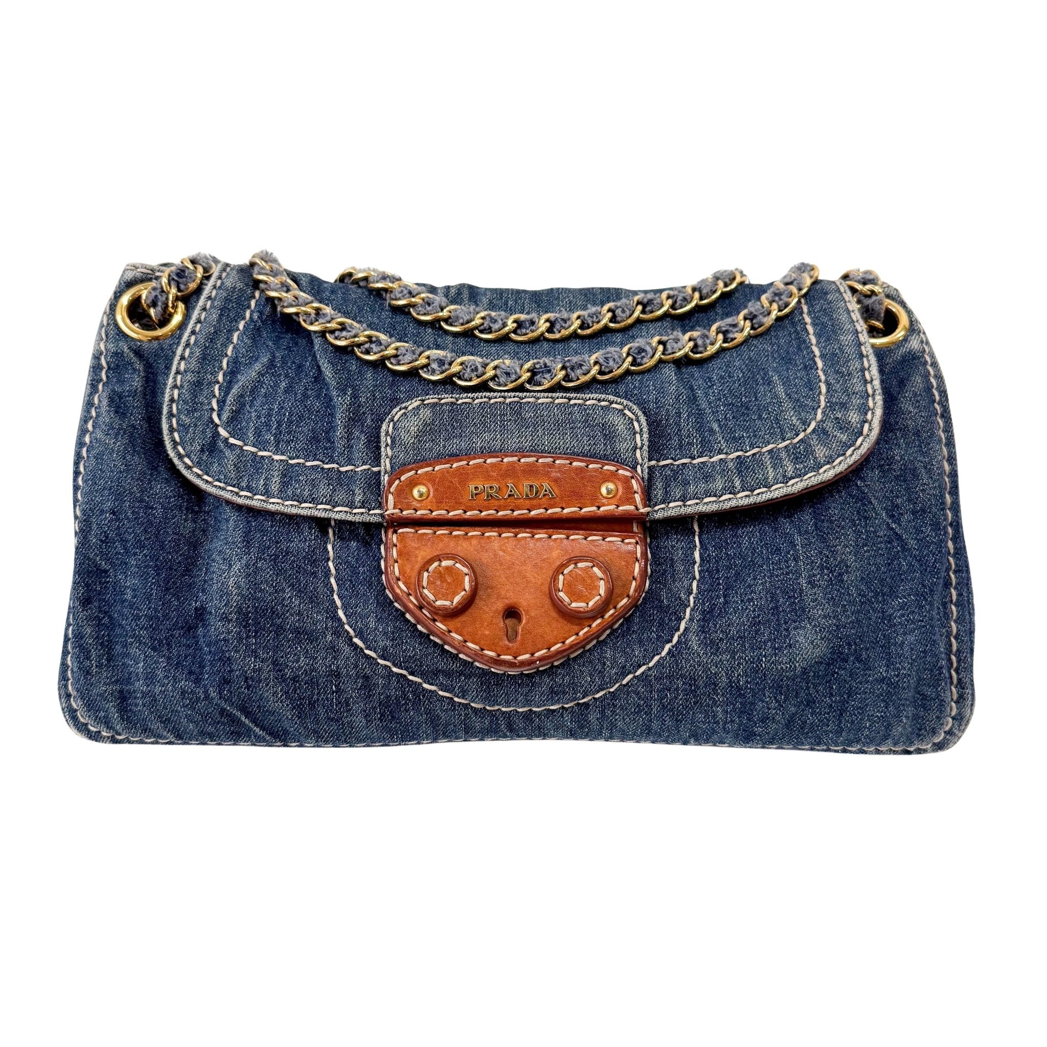 PRADA Denim Shoulder Bag, in , Sold by HIVE PRELOVED - Shoulder Bags, ,