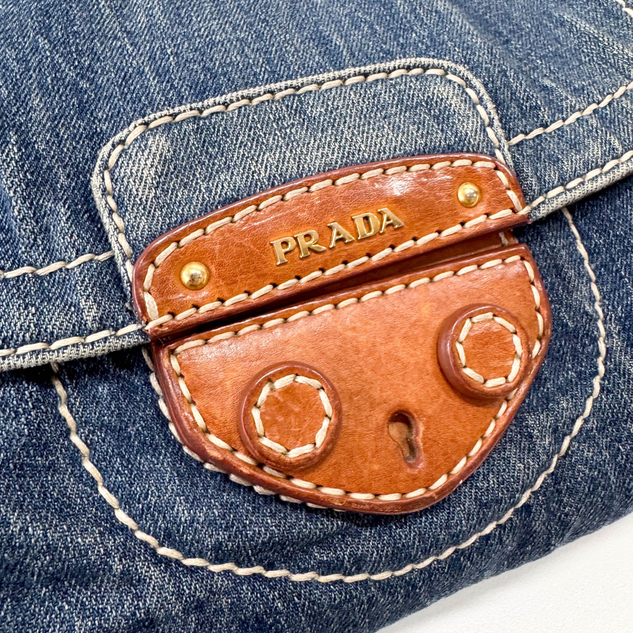 PRADA Denim Shoulder Bag, in , Sold by HIVE PRELOVED - Shoulder Bags, ,