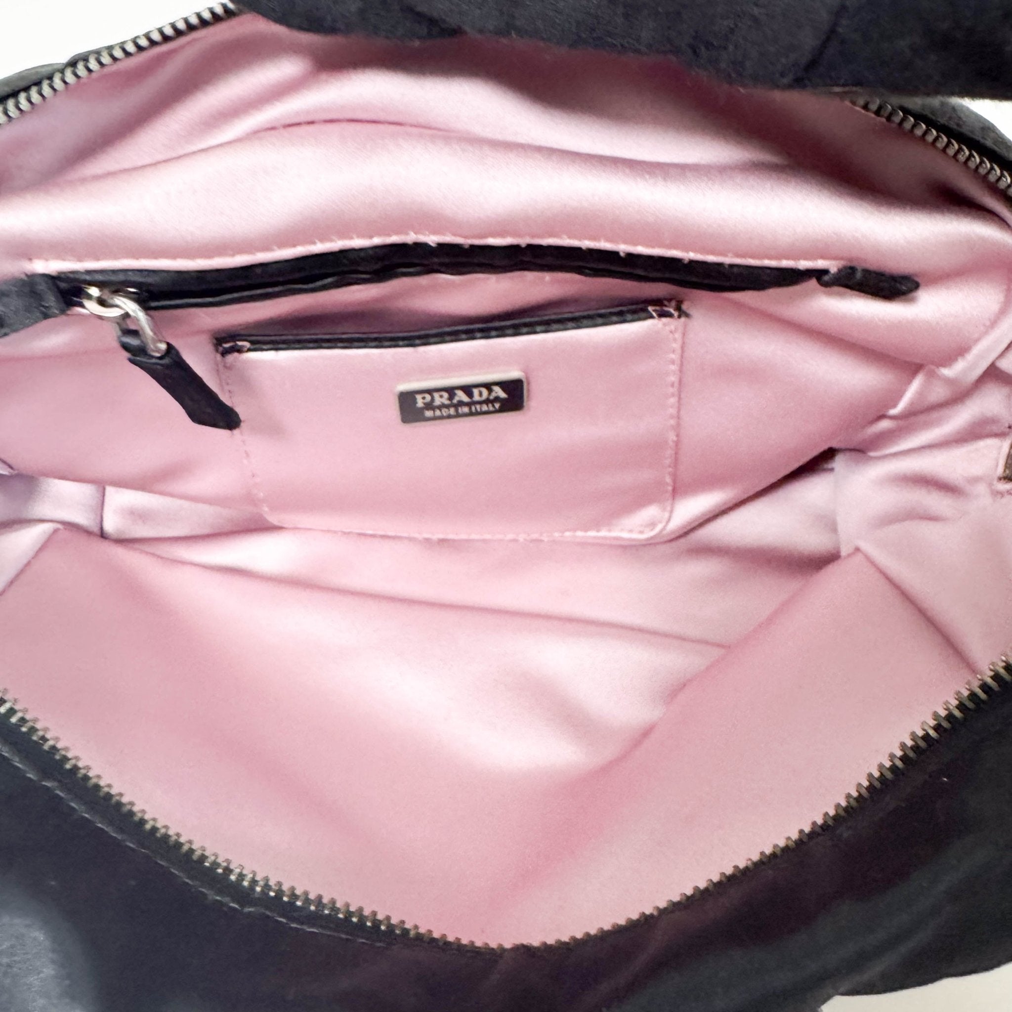 PRADA Evening bear Bijoux Bags Hand Bag Satin / Leather Black, in , Sold by HIVE PRELOVED - Handle Bags, Mini bags,