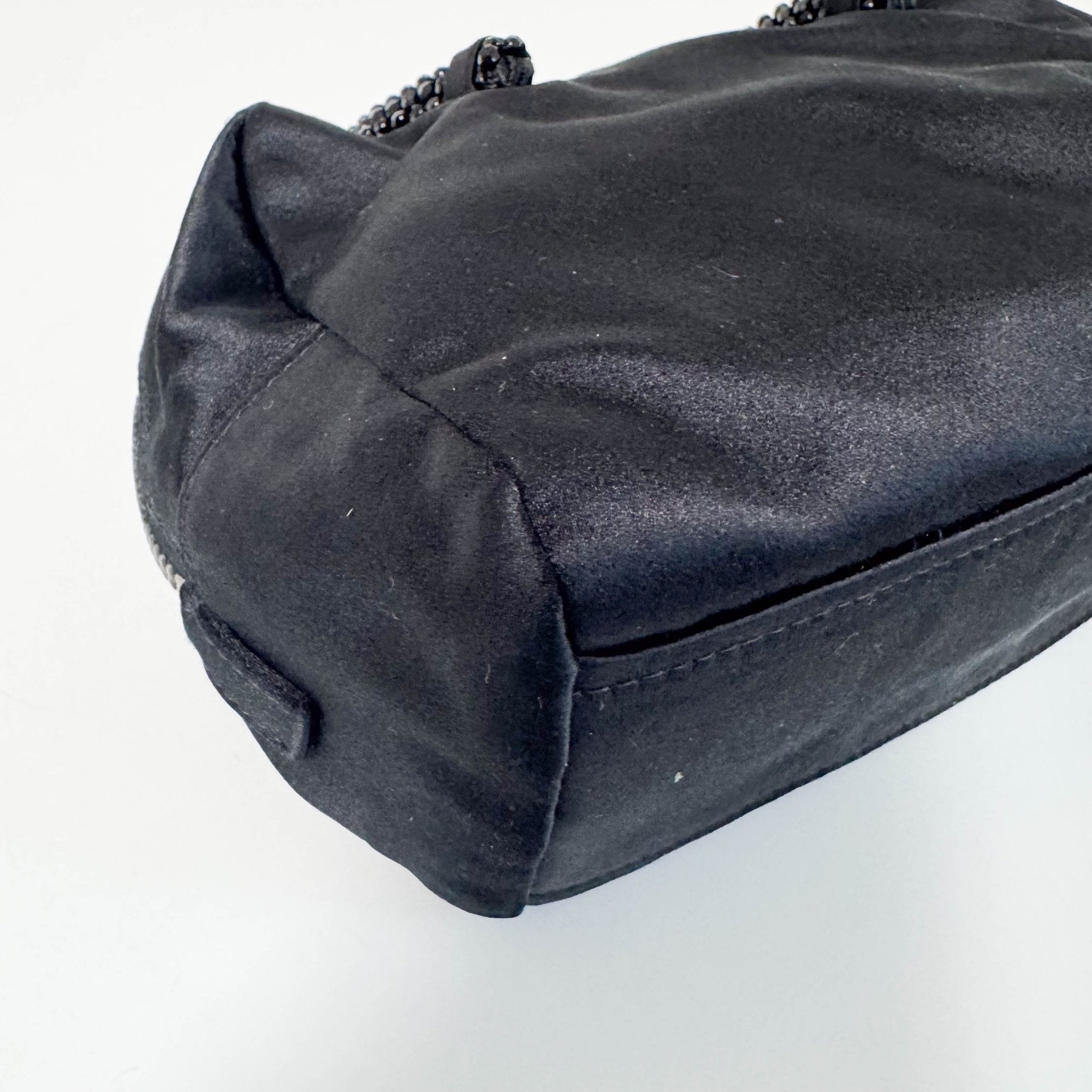 PRADA Evening bear Bijoux Bags Hand Bag Satin / Leather Black, in , Sold by HIVE PRELOVED - Handle Bags, Mini bags,