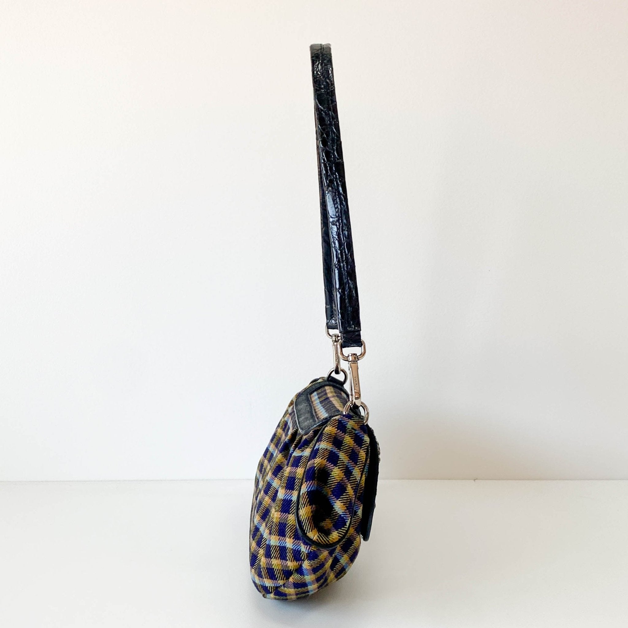 PRADA Gingham Rhinestone Hardware Shoulder Bag, in , Sold by HIVE PRELOVED - Shoulder Bags, ,