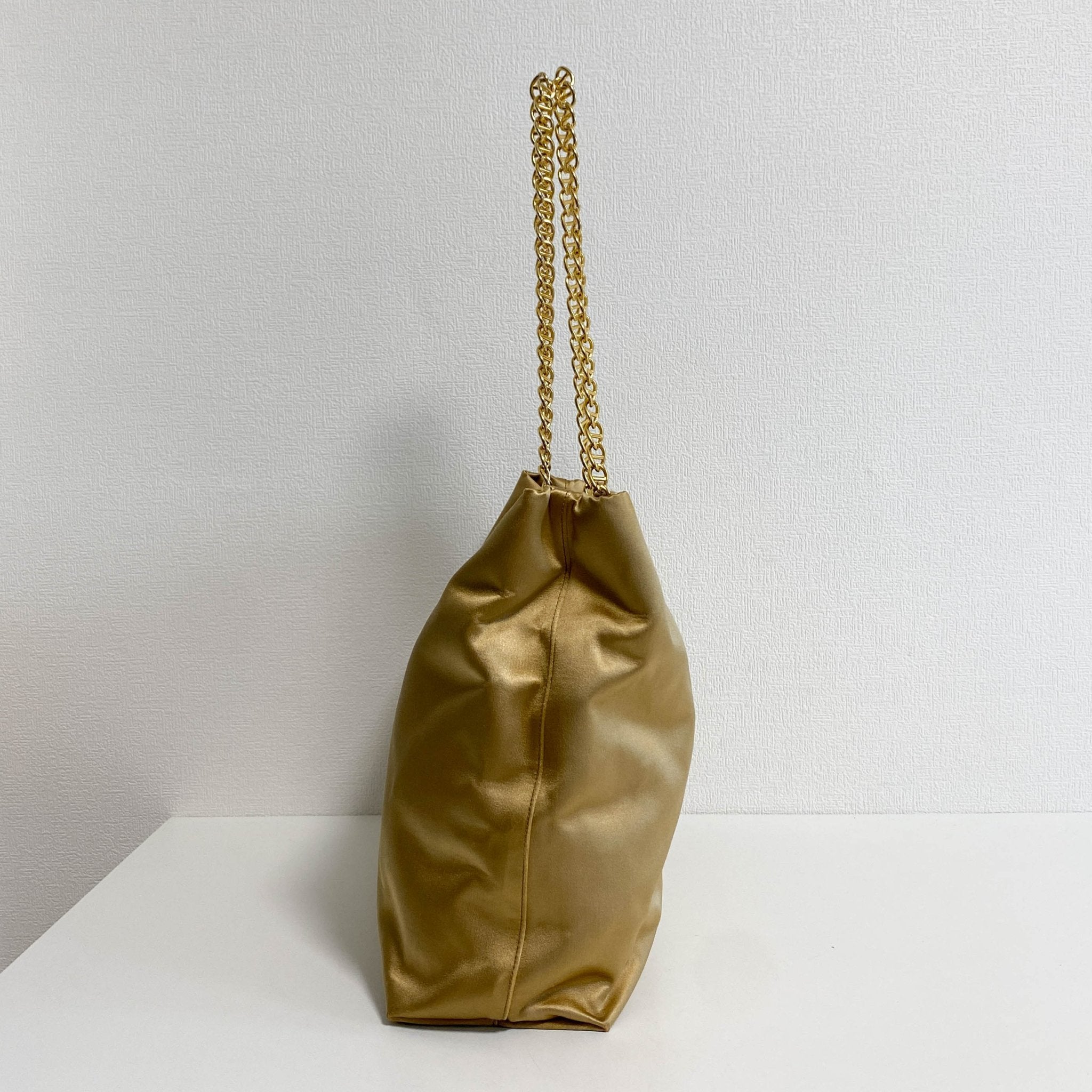 PRADA Gold Satin Chain Shoulder Tote, in , Sold by HIVE PRELOVED - Totes, ,