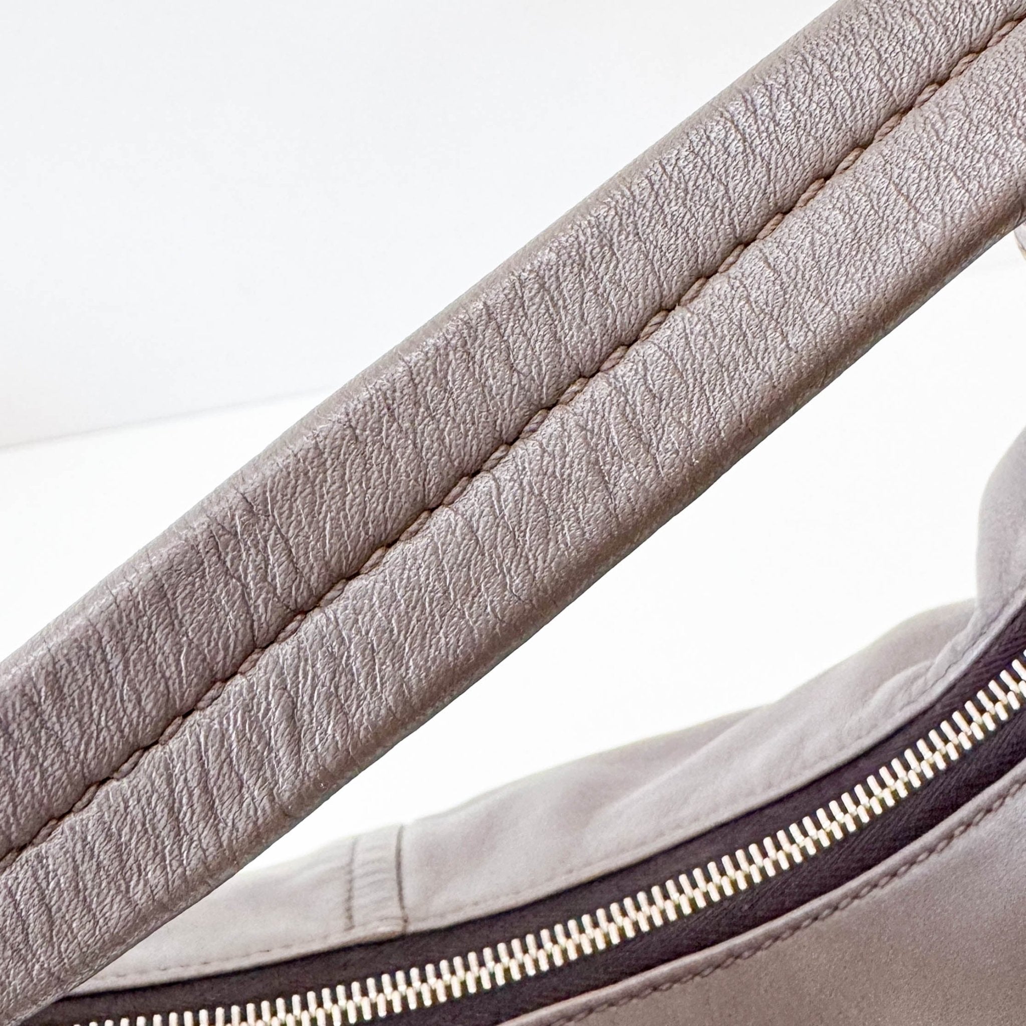 PRADA Grey Leather Hobo Shoulder Bag, in , Sold by HIVE PRELOVED - Shoulder Bags, ,