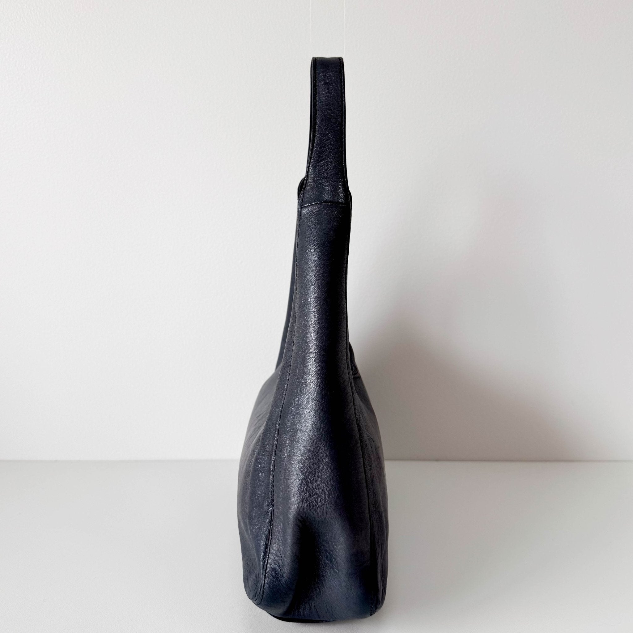 PRADA Grey Leather Hobo Shoulder Bag, in , Sold by HIVE PRELOVED - Shoulder Bags, ,