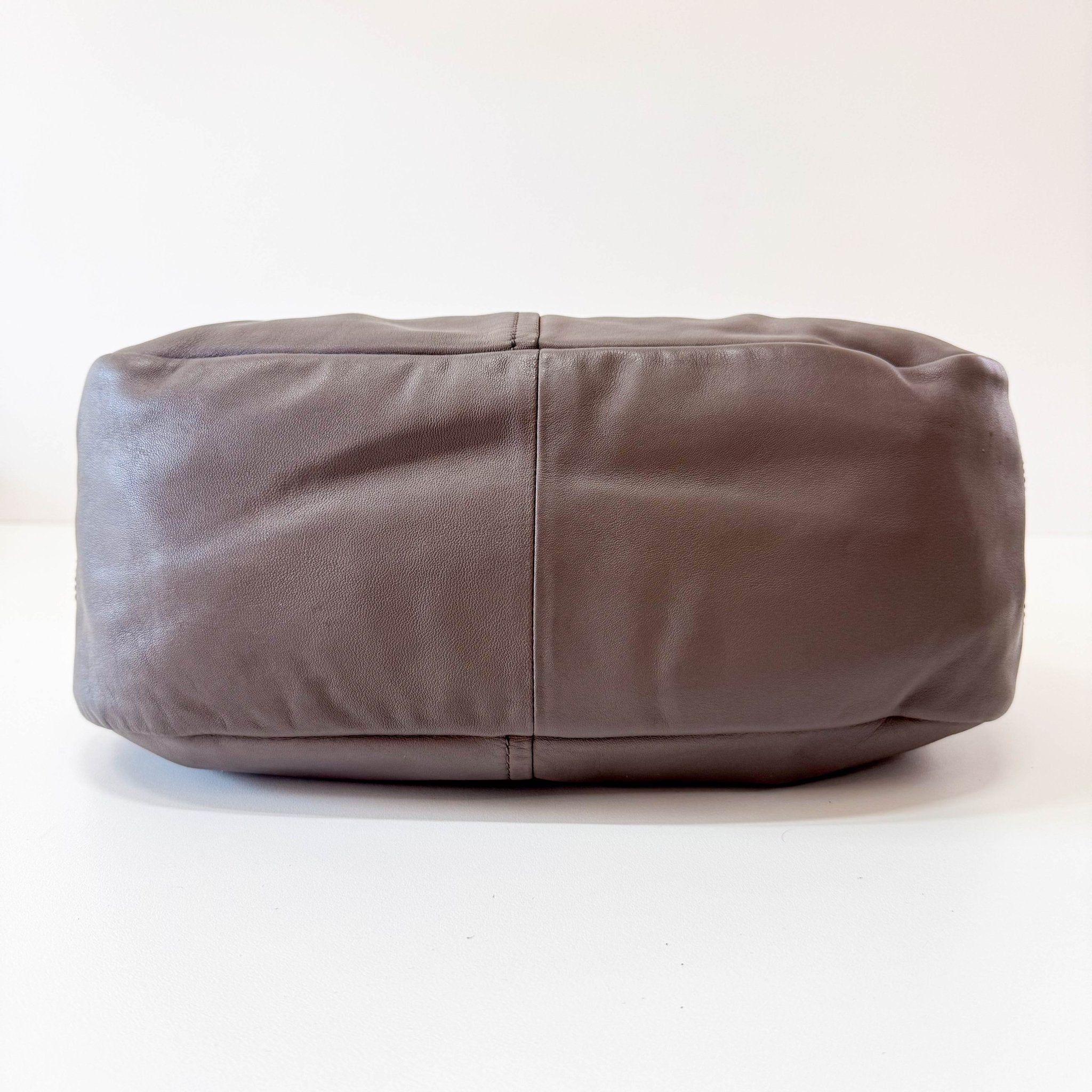 PRADA Grey Leather Hobo Shoulder Bag, in , Sold by HIVE PRELOVED - Shoulder Bags, ,