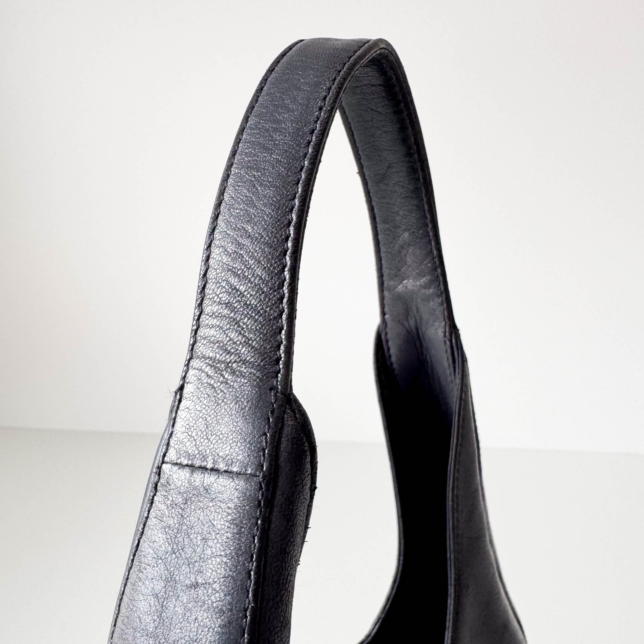 PRADA Grey Leather Hobo Shoulder Bag, in , Sold by HIVE PRELOVED - Shoulder Bags, ,