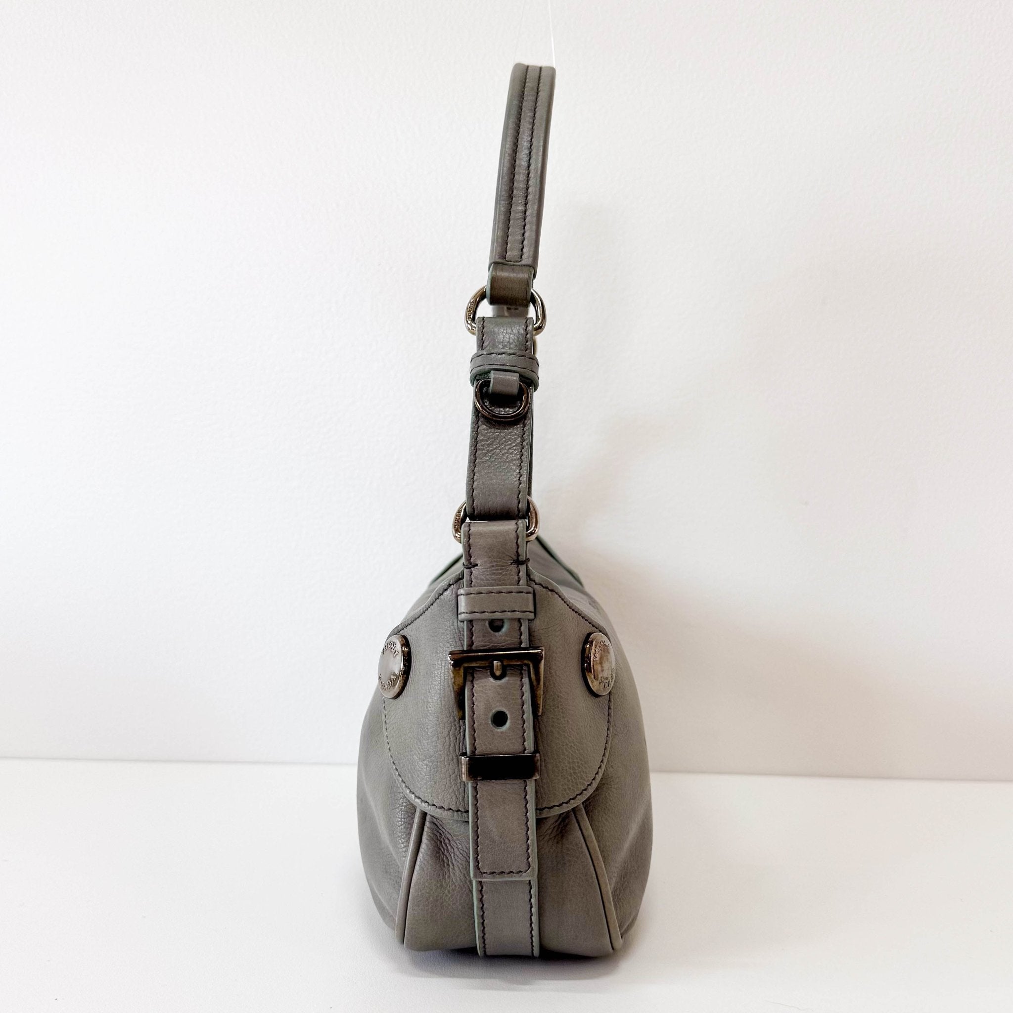PRADA Grey Leather Shoulder Bag, in , Sold by HIVE PRELOVED - Shoulder Bags, ,