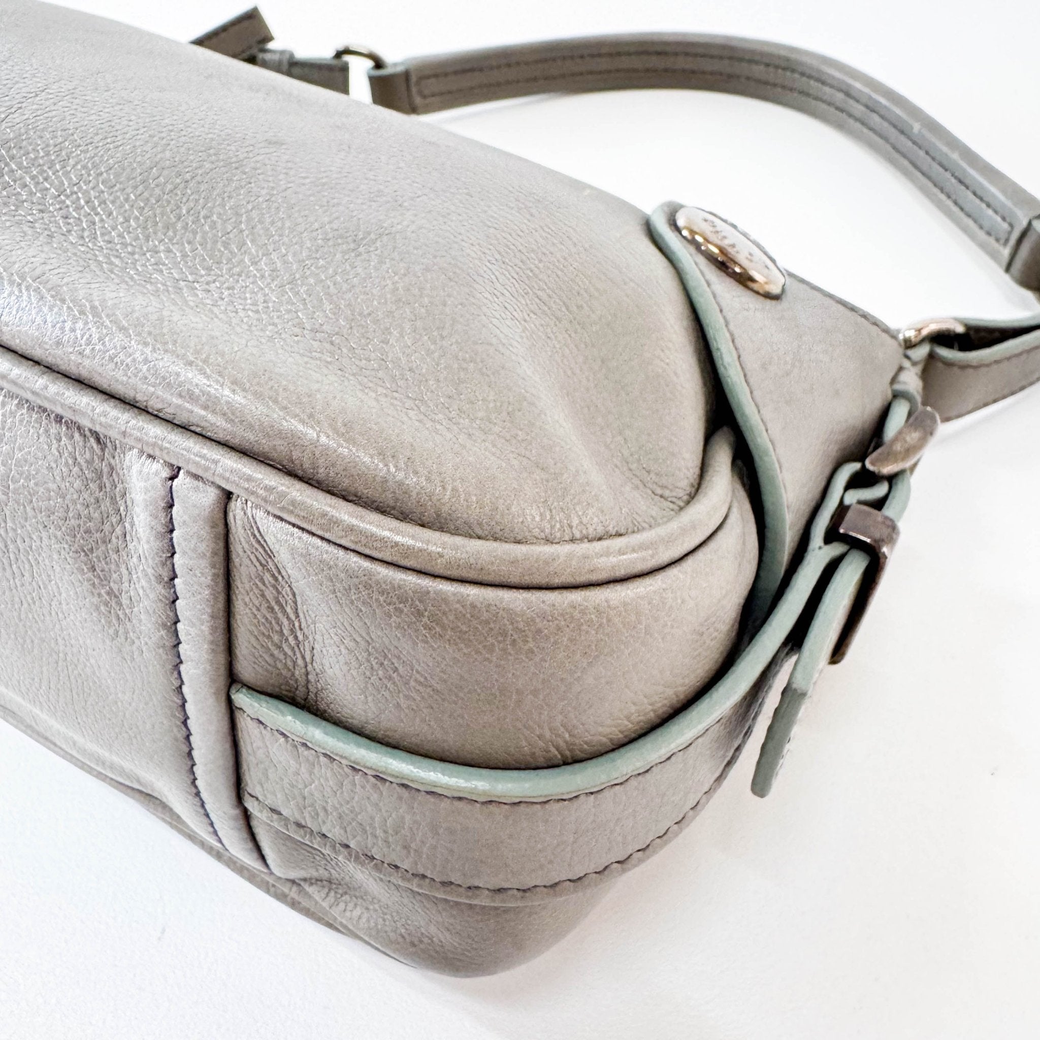 PRADA Grey Leather Shoulder Bag, in , Sold by HIVE PRELOVED - Shoulder Bags, ,