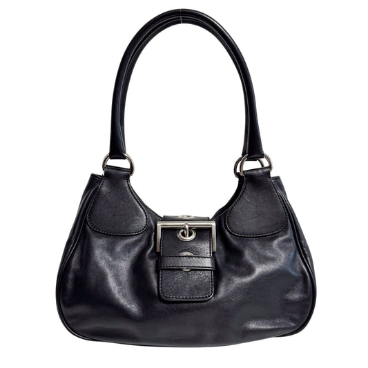 PRADA Hobo Black Leather Shoulder Bag, in , Sold by HIVE PRELOVED - Shoulder Bags, ,