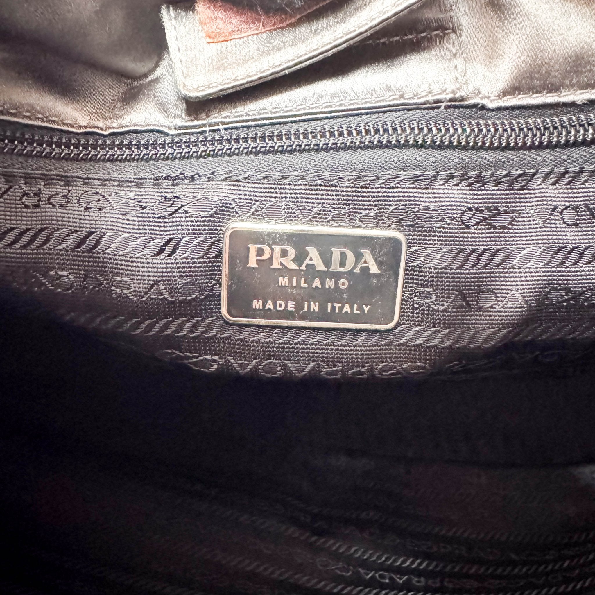 PRADA Hobo Satin Grey Shoulder Bag, in , Sold by HIVE PRELOVED - Shoulder Bags, ,