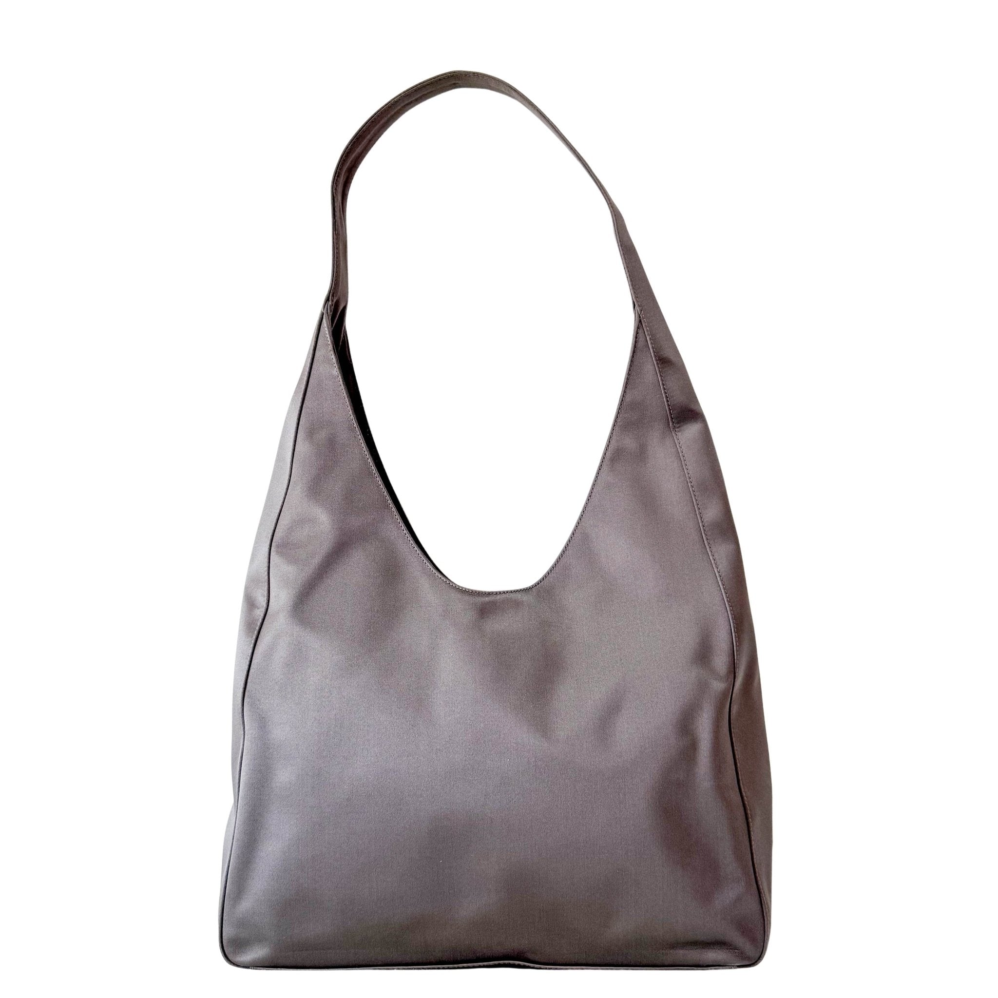 PRADA Hobo Satin Grey Shoulder Bag, in , Sold by HIVE PRELOVED - Shoulder Bags, ,