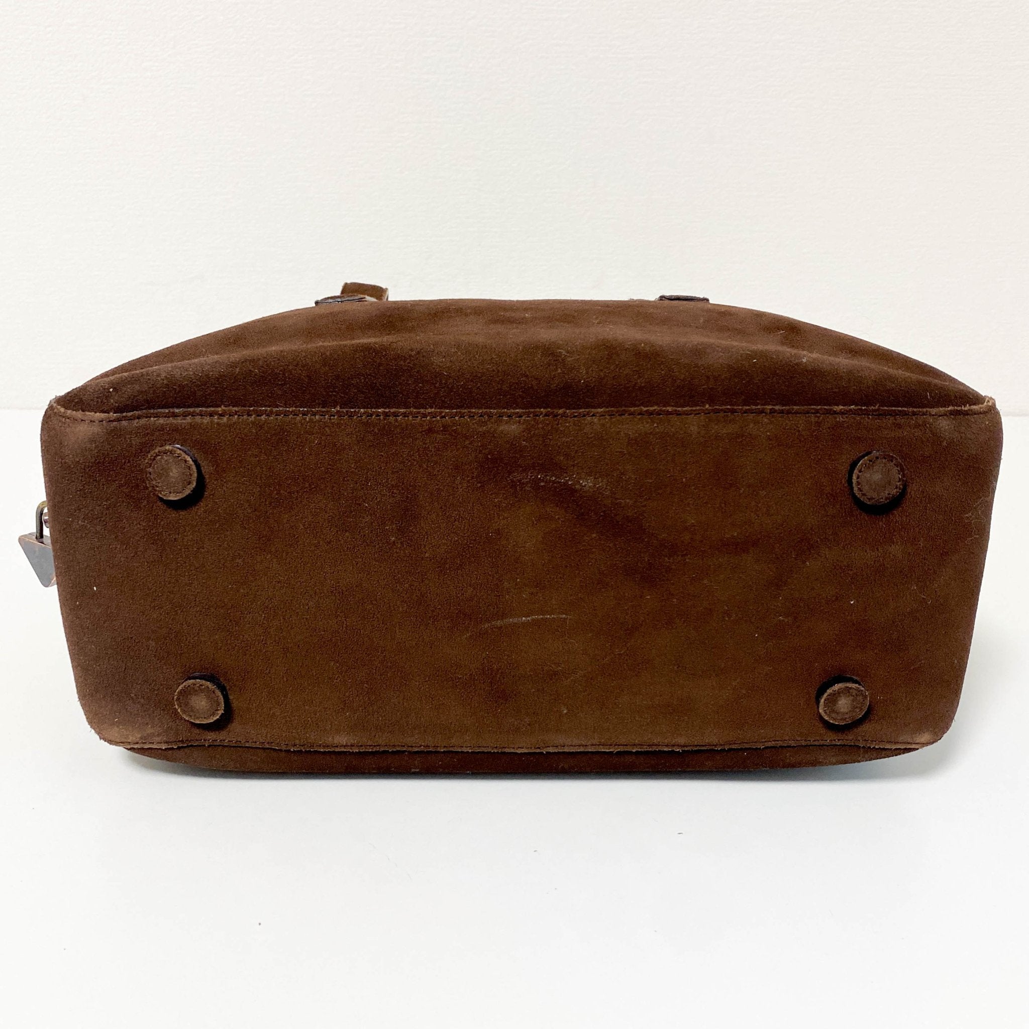 PRADA Horizontal Brown Suede Hand Bag, in , Sold by HIVE PRELOVED - Handle Bags, ,