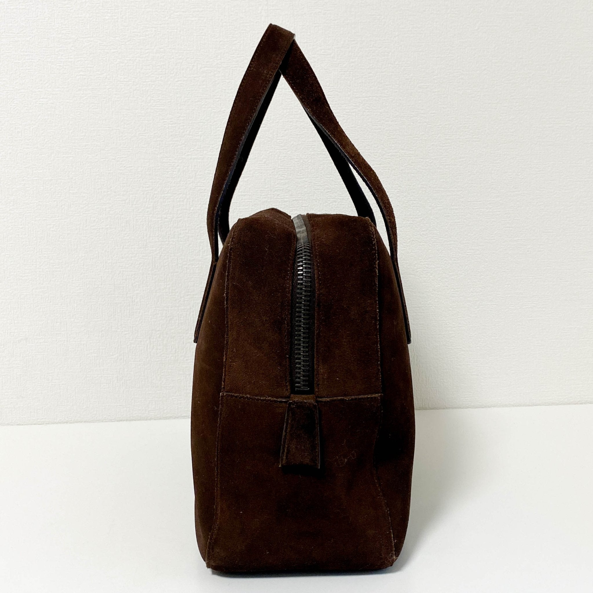 PRADA Horizontal Brown Suede Hand Bag, in , Sold by HIVE PRELOVED - Handle Bags, ,