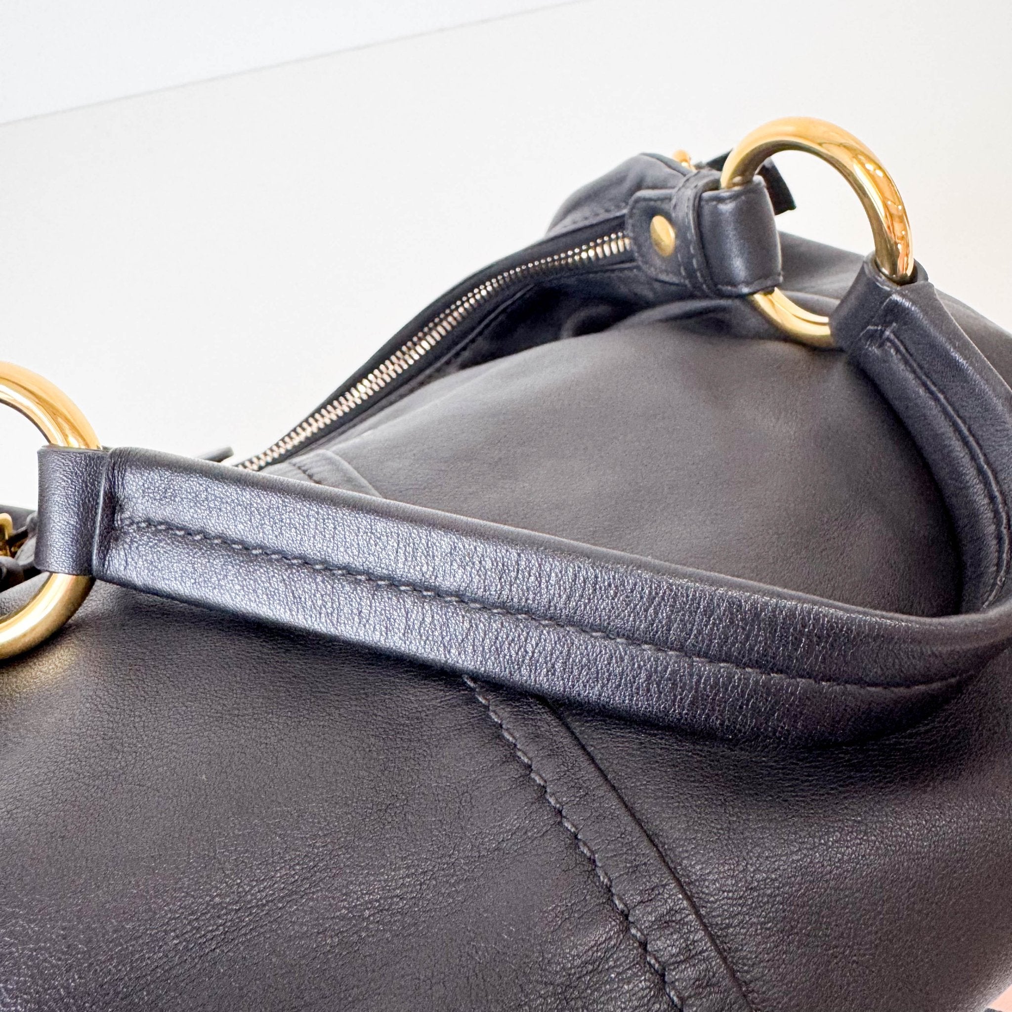 PRADA Leather Black Hobo Shoulder Bag, in , Sold by HIVE PRELOVED - Shoulder Bags, ,