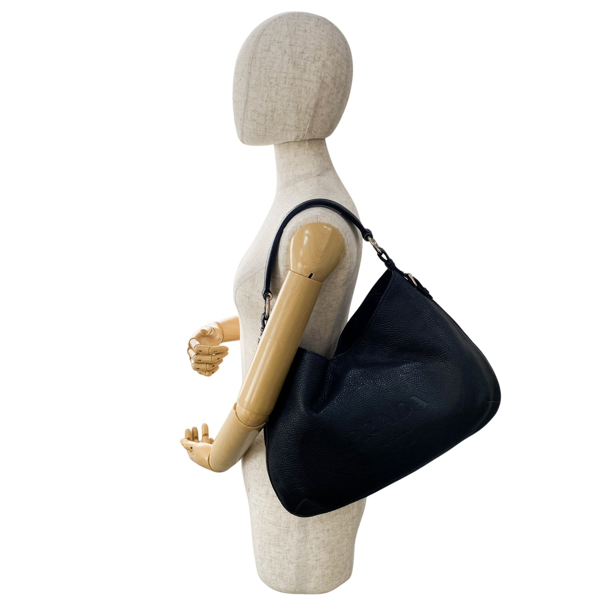 PRADA Leather Black Hobo Shoulder Bag, in , Sold by HIVE PRELOVED - Shoulder Bags, ,