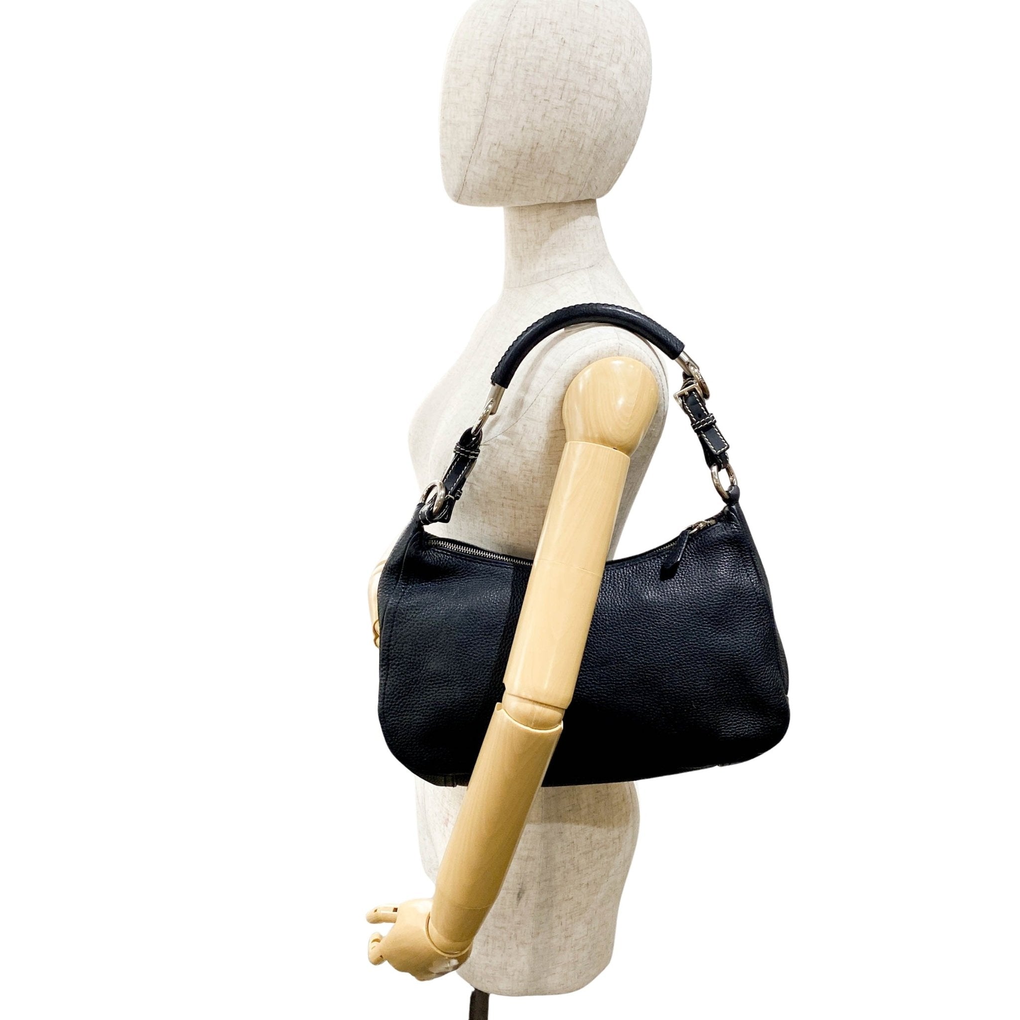 PRADA Leather Black Hobo Shoulder Bag, in , Sold by HIVE PRELOVED - Shoulder Bags, ,