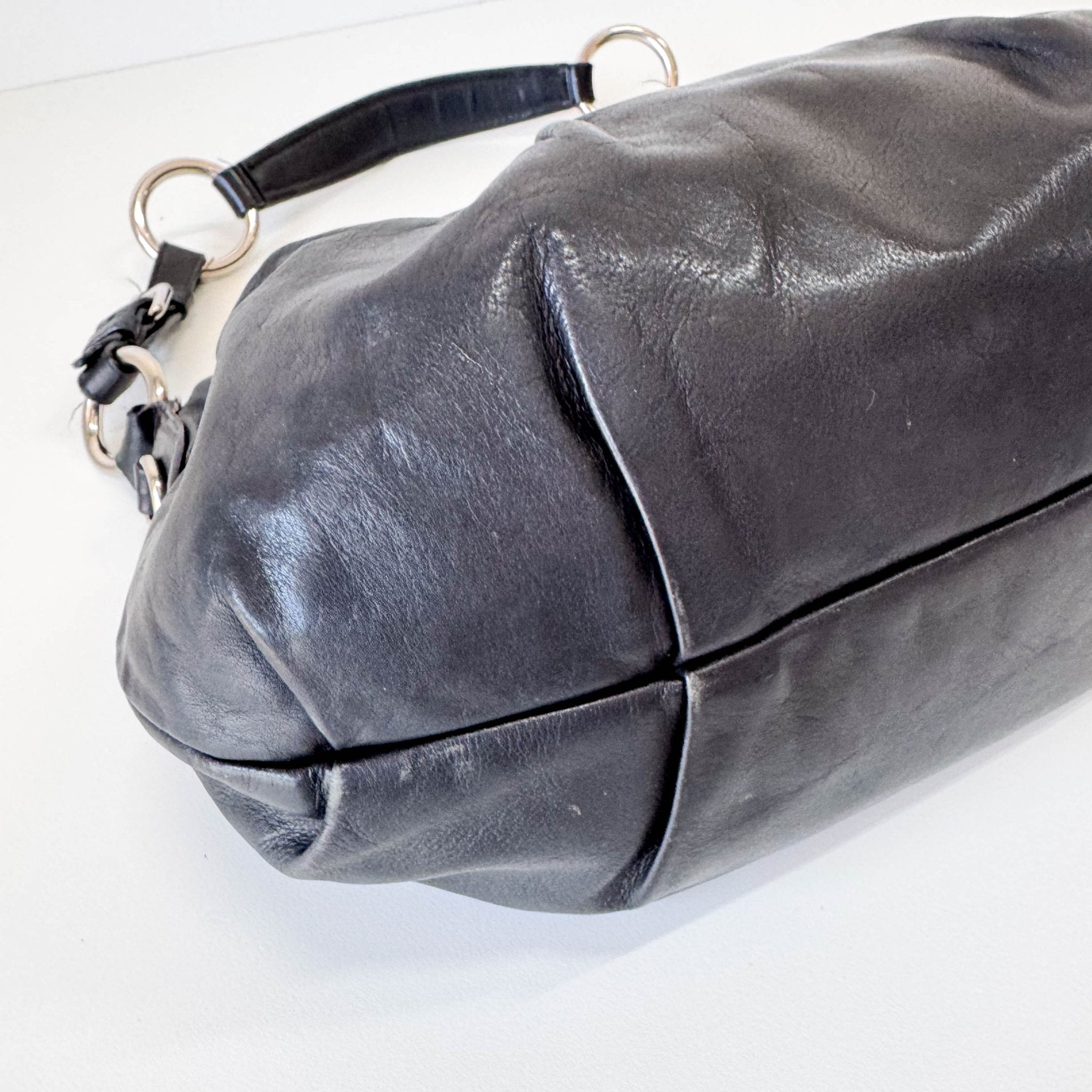 PRADA Leather Black Hobo Shoulder Bag, in , Sold by HIVE PRELOVED - Shoulder Bags, ,