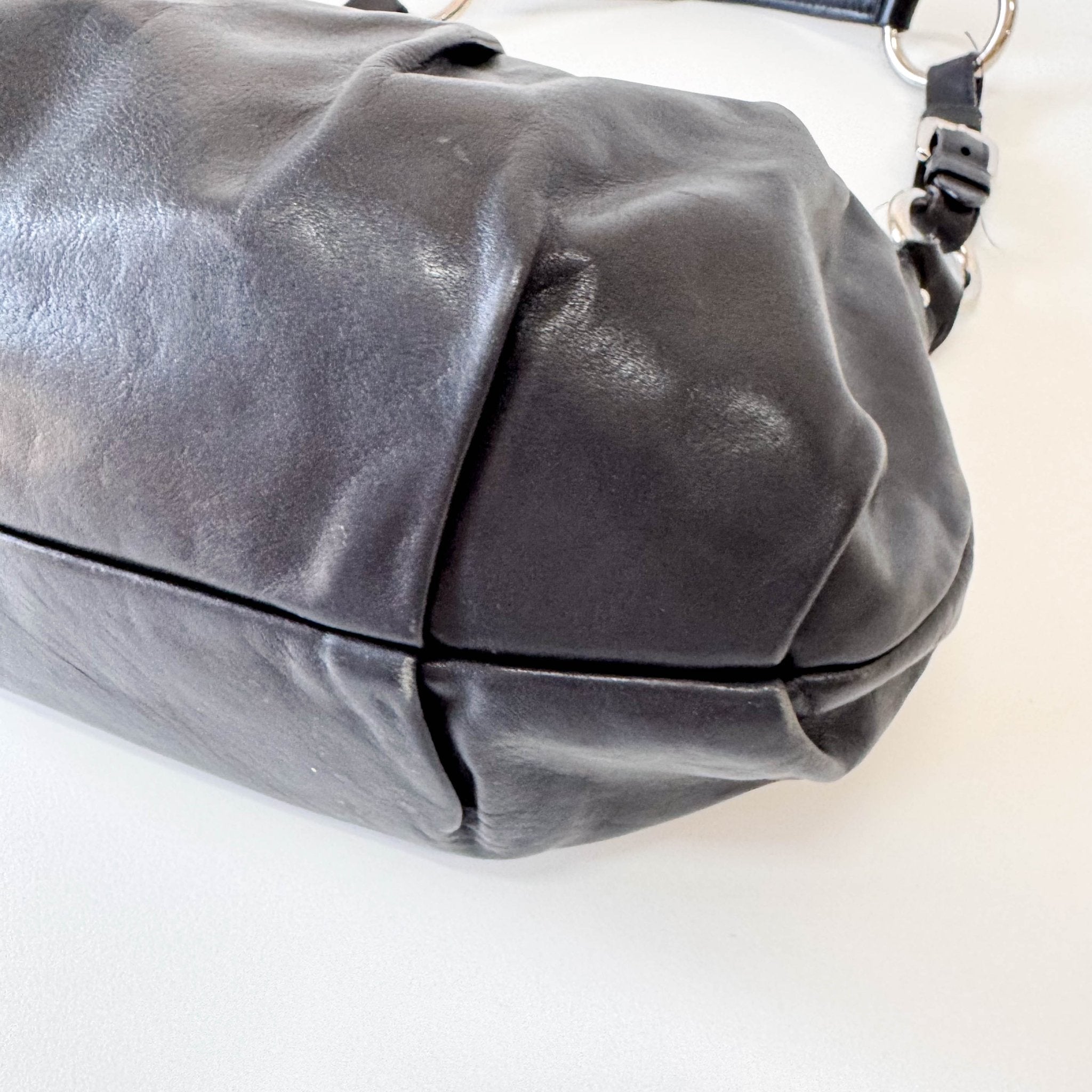 PRADA Leather Black Hobo Shoulder Bag, in , Sold by HIVE PRELOVED - Shoulder Bags, ,