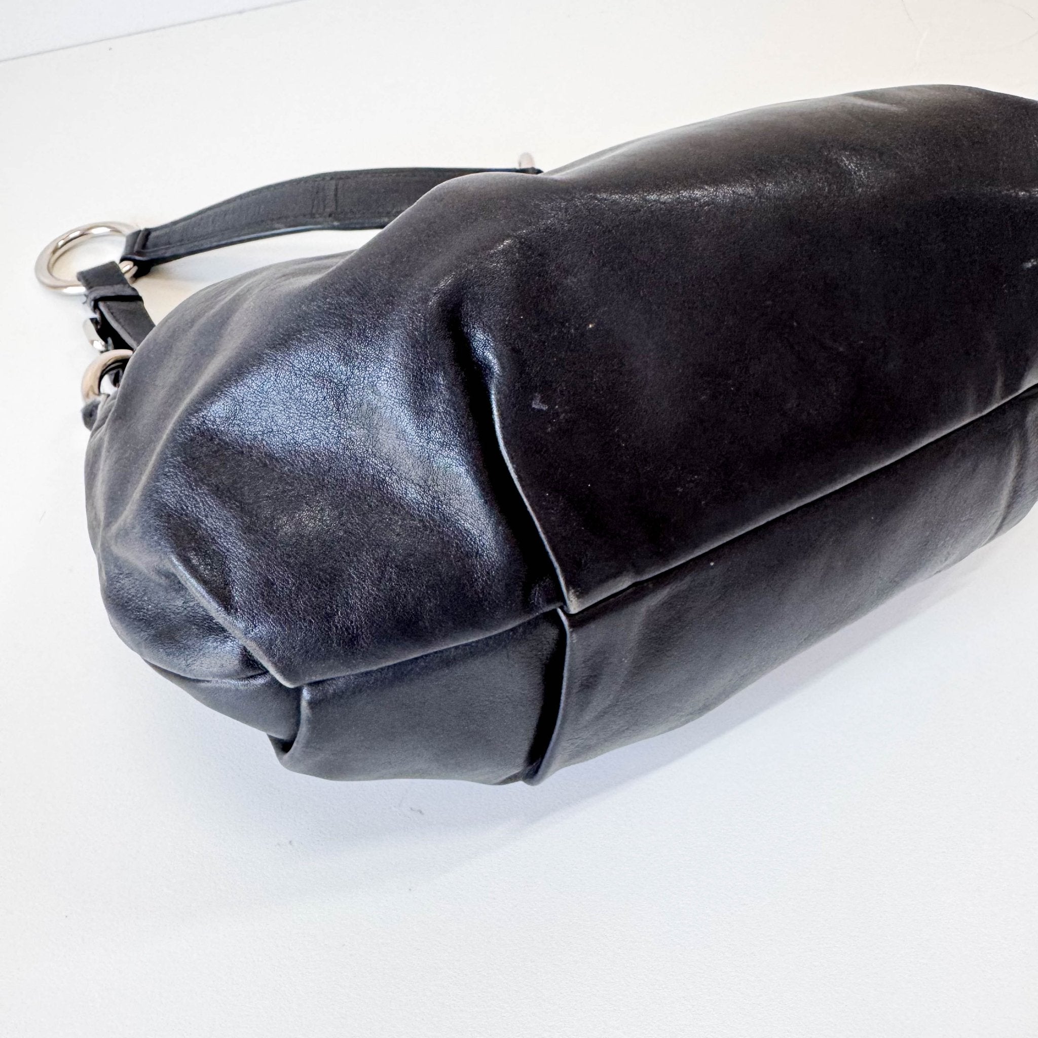 PRADA Leather Black Hobo Shoulder Bag, in , Sold by HIVE PRELOVED - Shoulder Bags, ,
