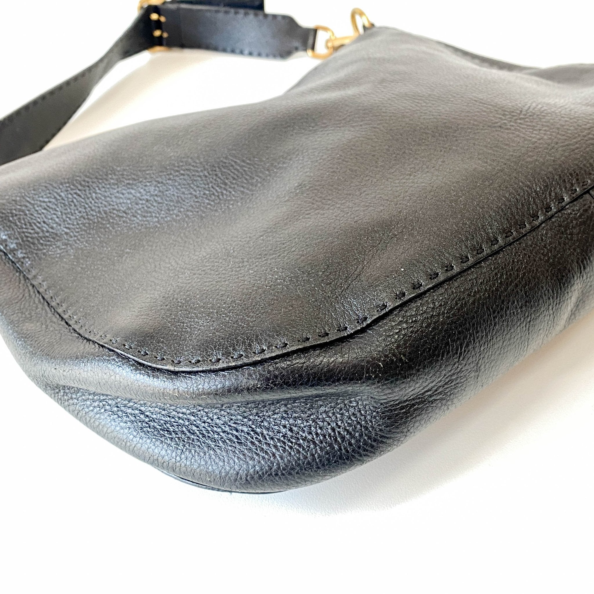 PRADA Leather Black Hobo Shoulder Bag, in , Sold by HIVE PRELOVED - Shoulder Bags, ,