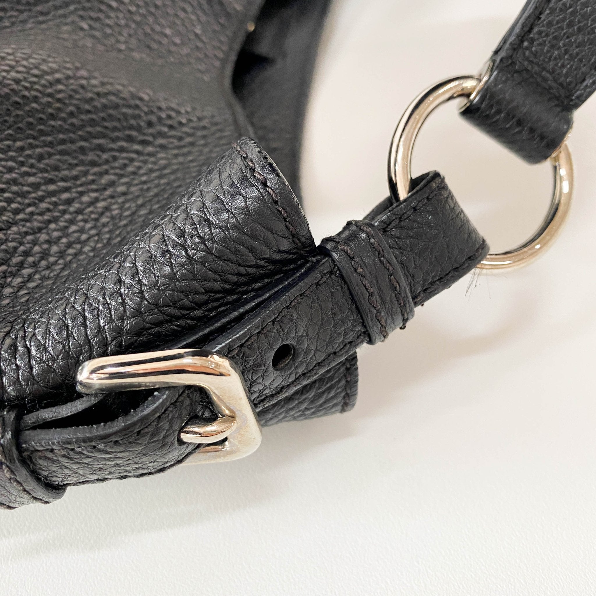 PRADA Leather Black Hobo Shoulder Bag, in , Sold by HIVE PRELOVED - Shoulder Bags, ,