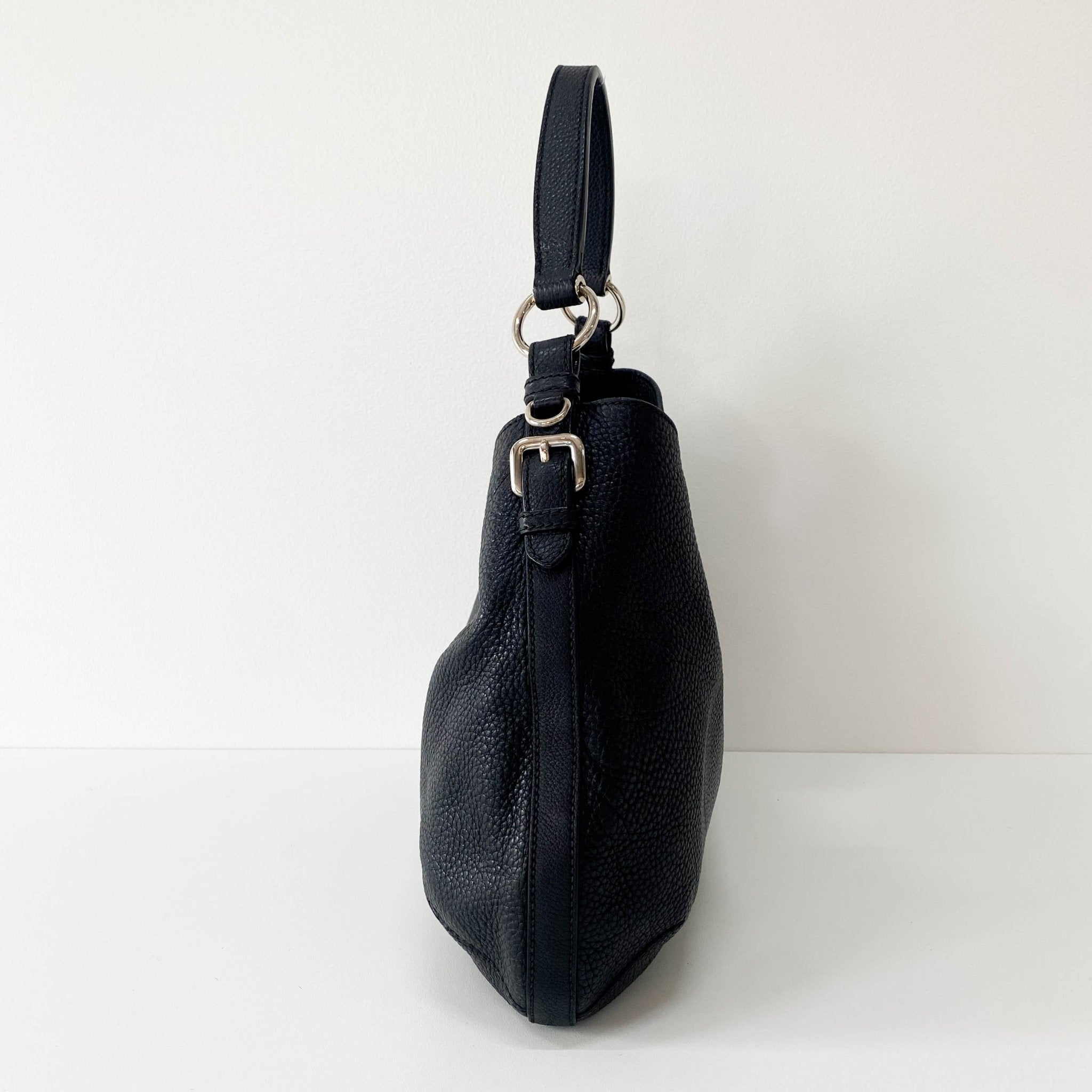 PRADA Leather Black Hobo Shoulder Bag, in , Sold by HIVE PRELOVED - Shoulder Bags, ,