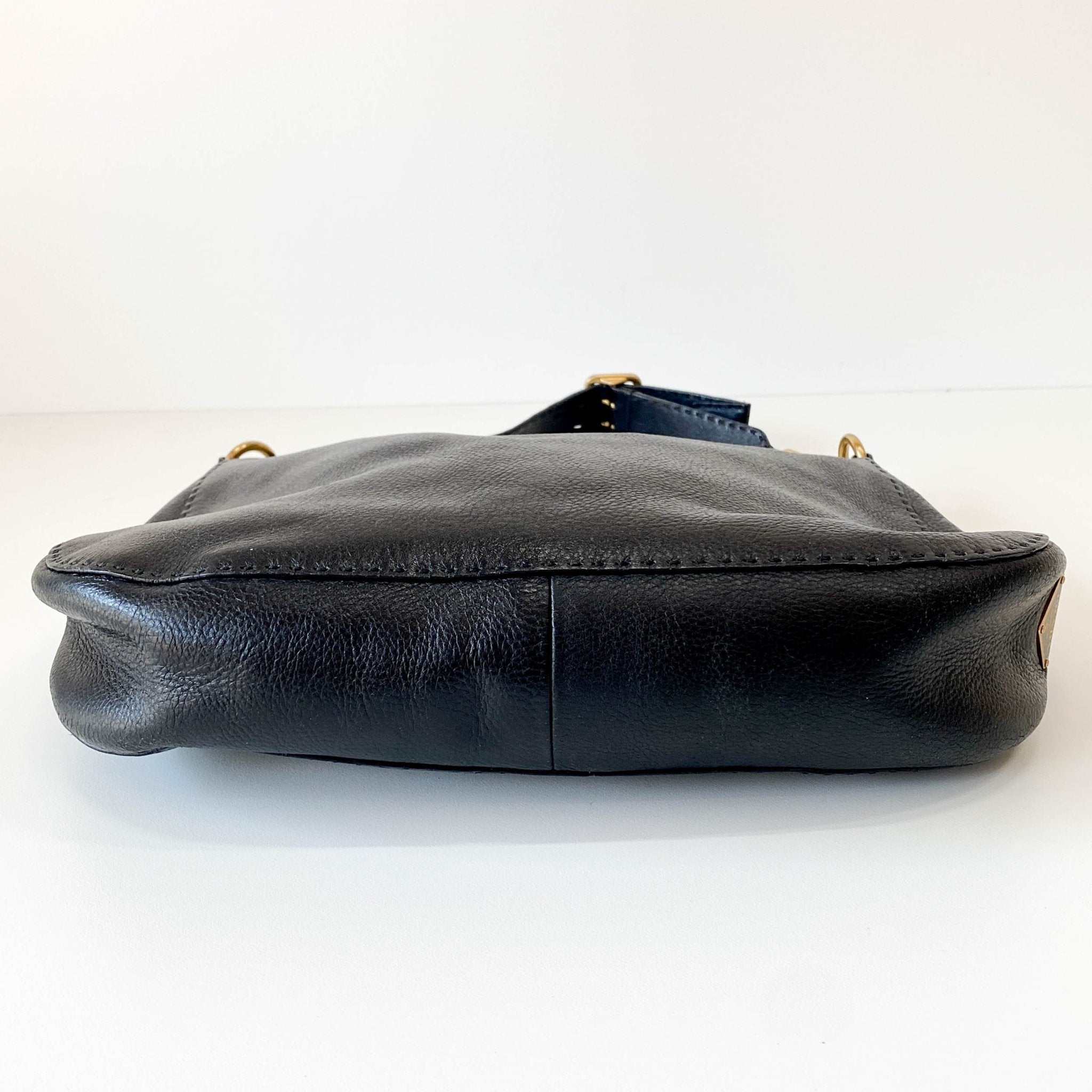 PRADA Leather Black Hobo Shoulder Bag, in , Sold by HIVE PRELOVED - Shoulder Bags, ,