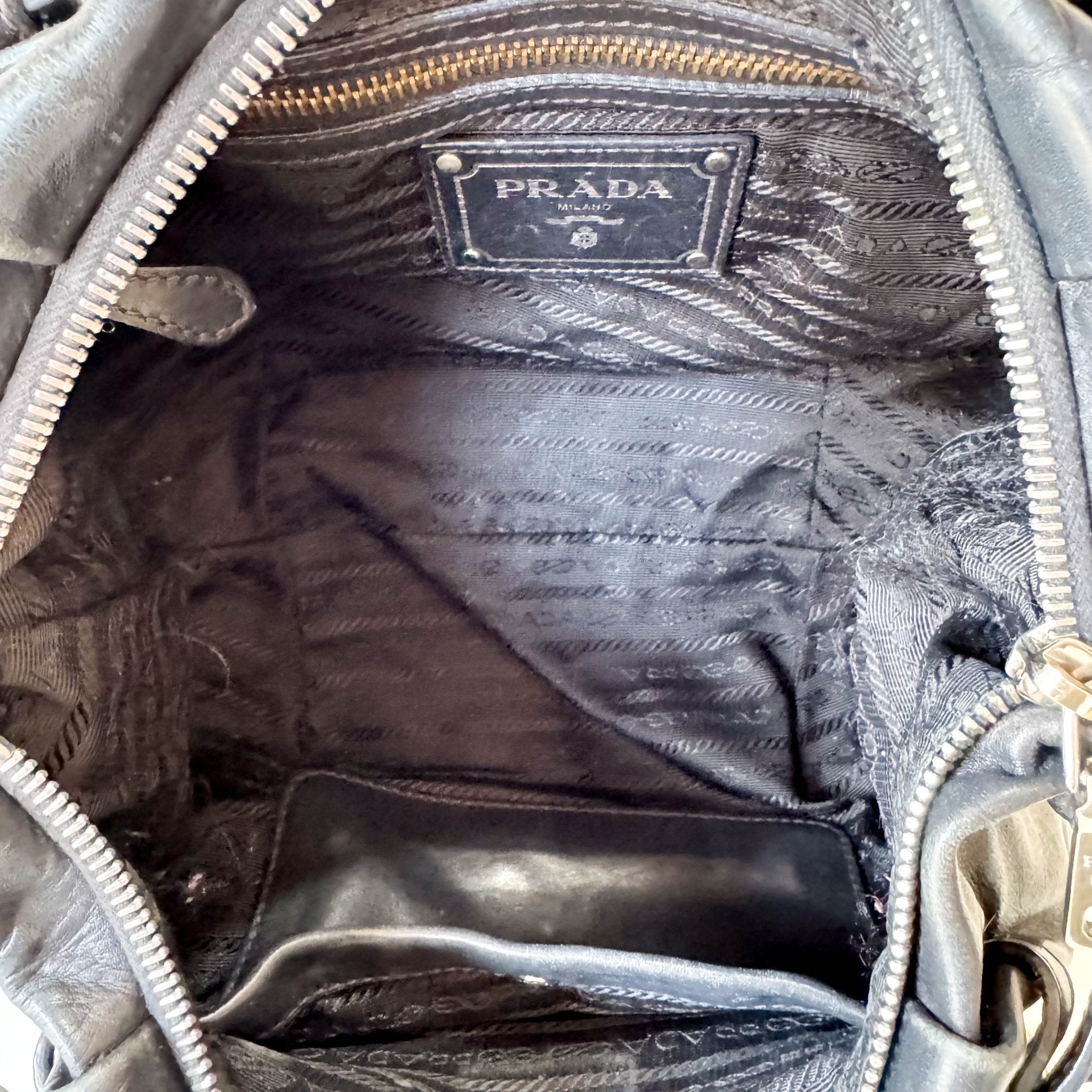 PRADA Leather Black Hobo Shoulder Bag, in , Sold by HIVE PRELOVED - Shoulder Bags, ,