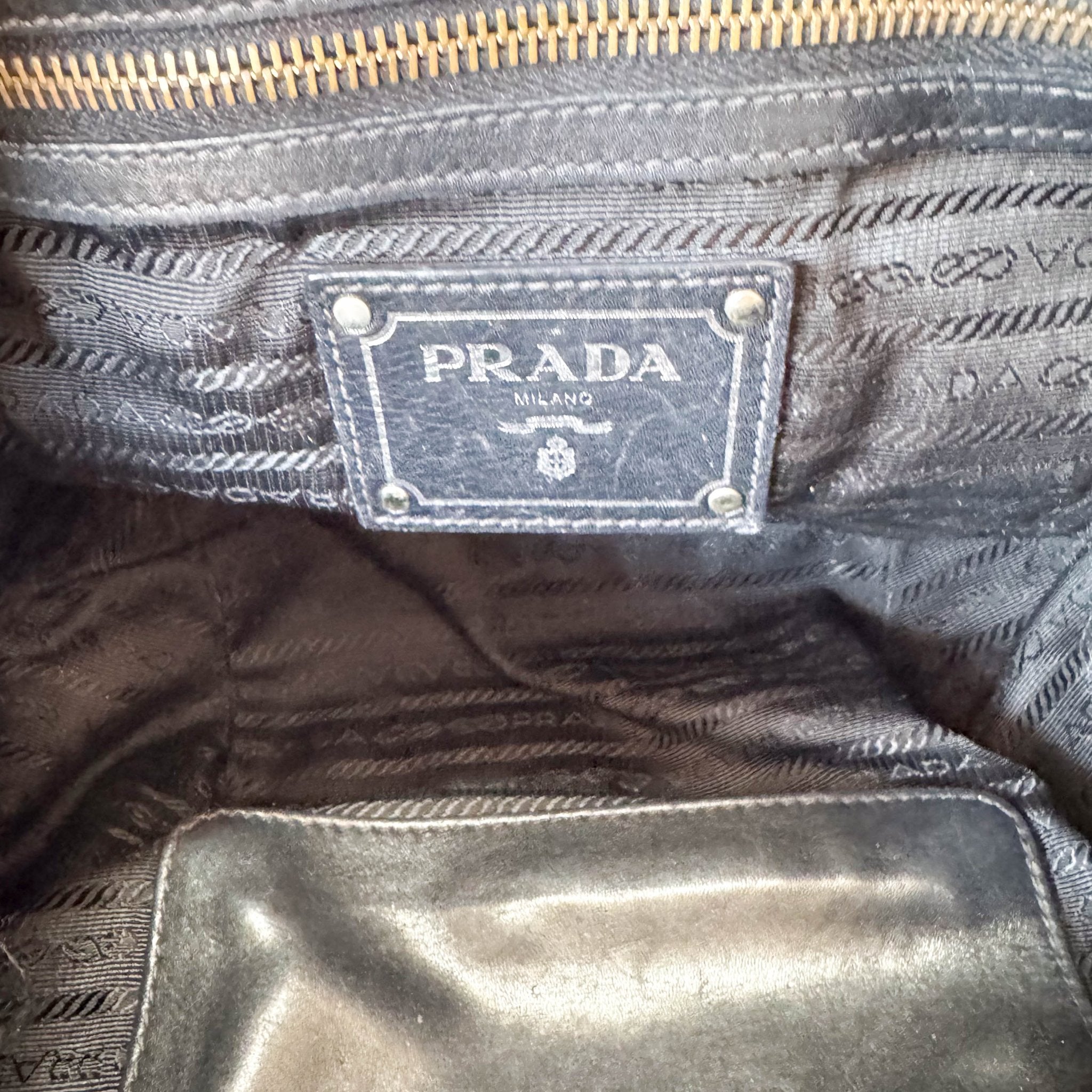 PRADA Leather Black Hobo Shoulder Bag, in , Sold by HIVE PRELOVED - Shoulder Bags, ,