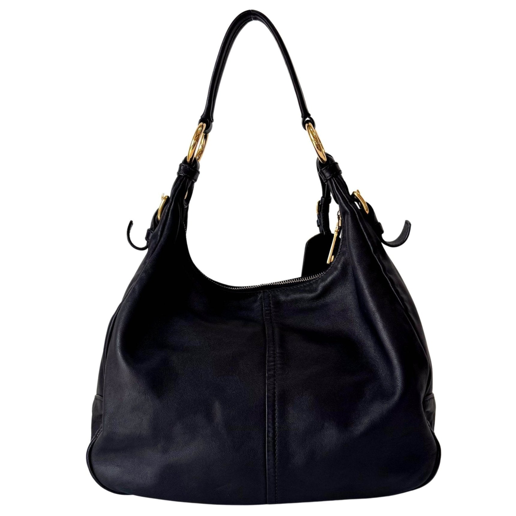 PRADA Leather Black Hobo Shoulder Bag, in , Sold by HIVE PRELOVED - Shoulder Bags, ,