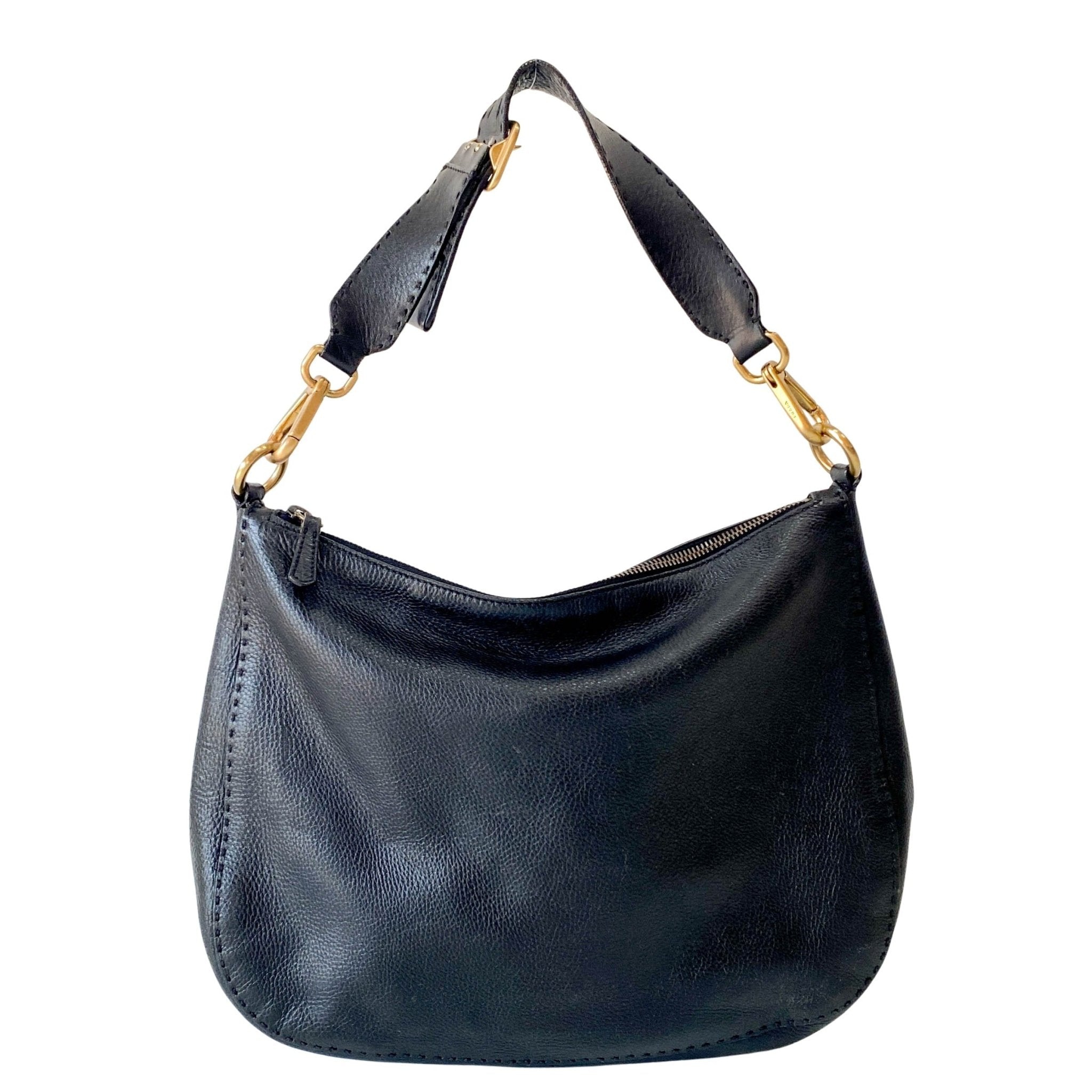 PRADA Leather Black Hobo Shoulder Bag, in , Sold by HIVE PRELOVED - Shoulder Bags, ,
