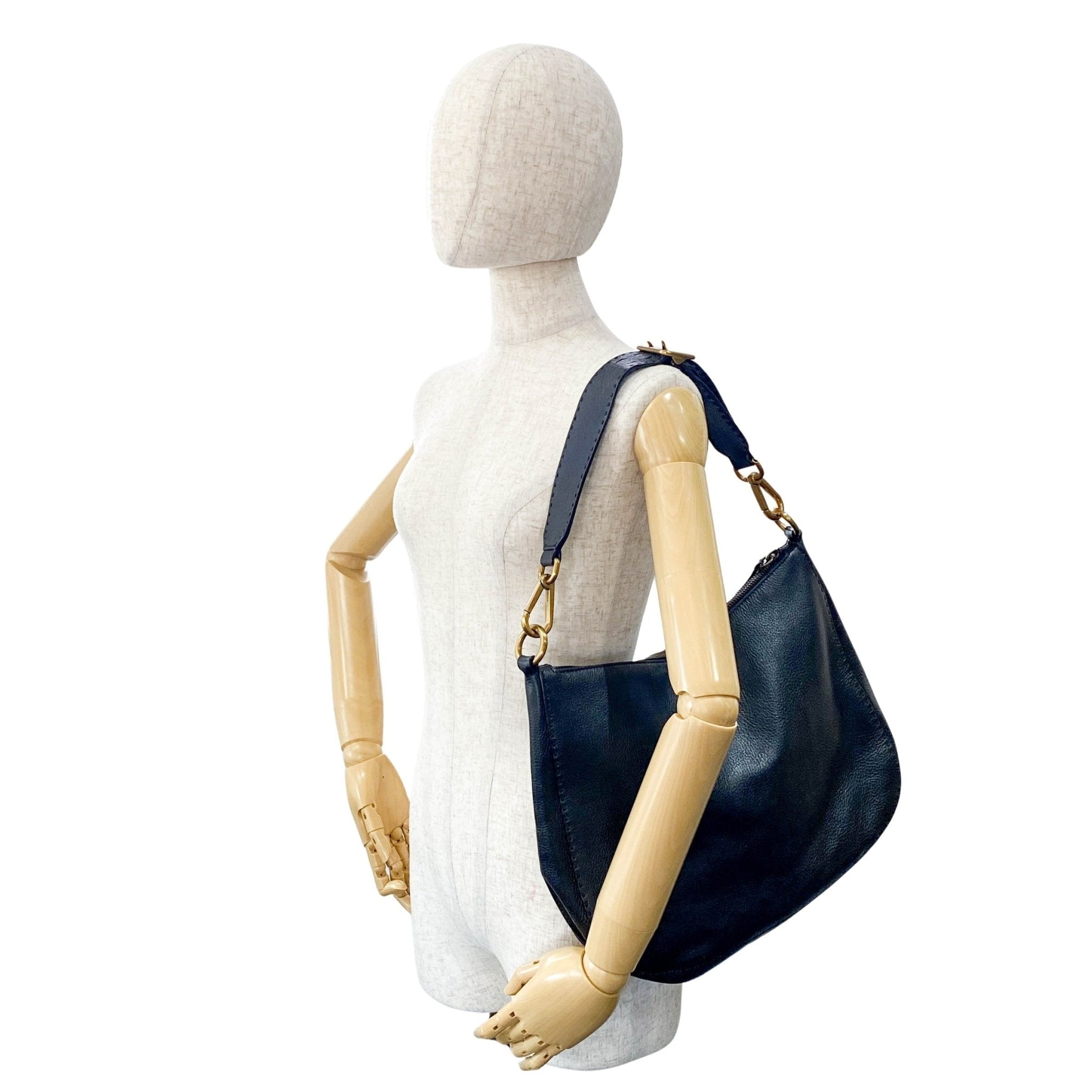 PRADA Leather Black Hobo Shoulder Bag, in , Sold by HIVE PRELOVED - Shoulder Bags, ,