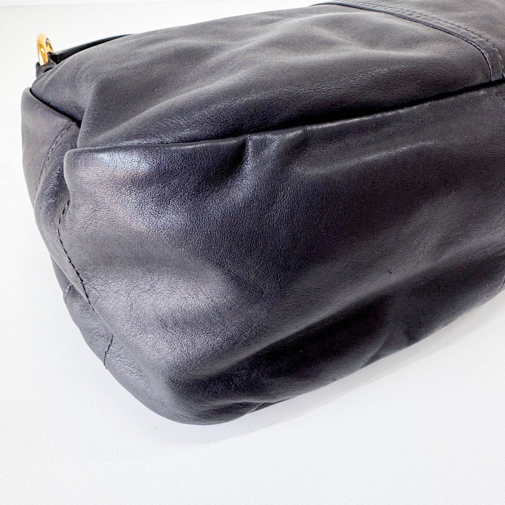 PRADA Leather Black Hobo Shoulder Bag, in , Sold by HIVE PRELOVED - Shoulder Bags, ,