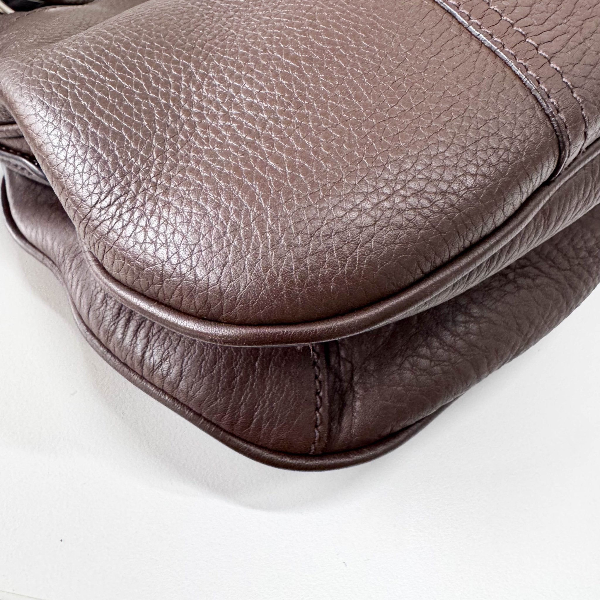 PRADA Leather Brown Bag Metal Handle, in , Sold by HIVE PRELOVED - Shoulder Bags, ,
