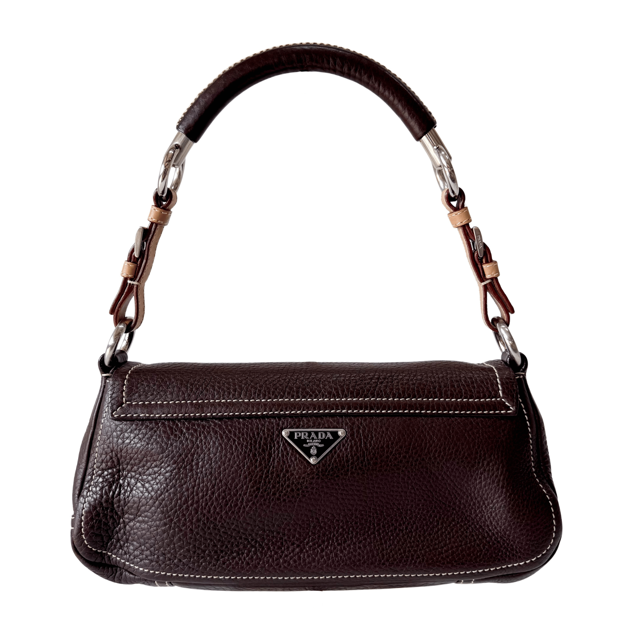 PRADA Leather Brown Shoulder Bag, in , Sold by HIVE PRELOVED - Shoulder Bags, ,