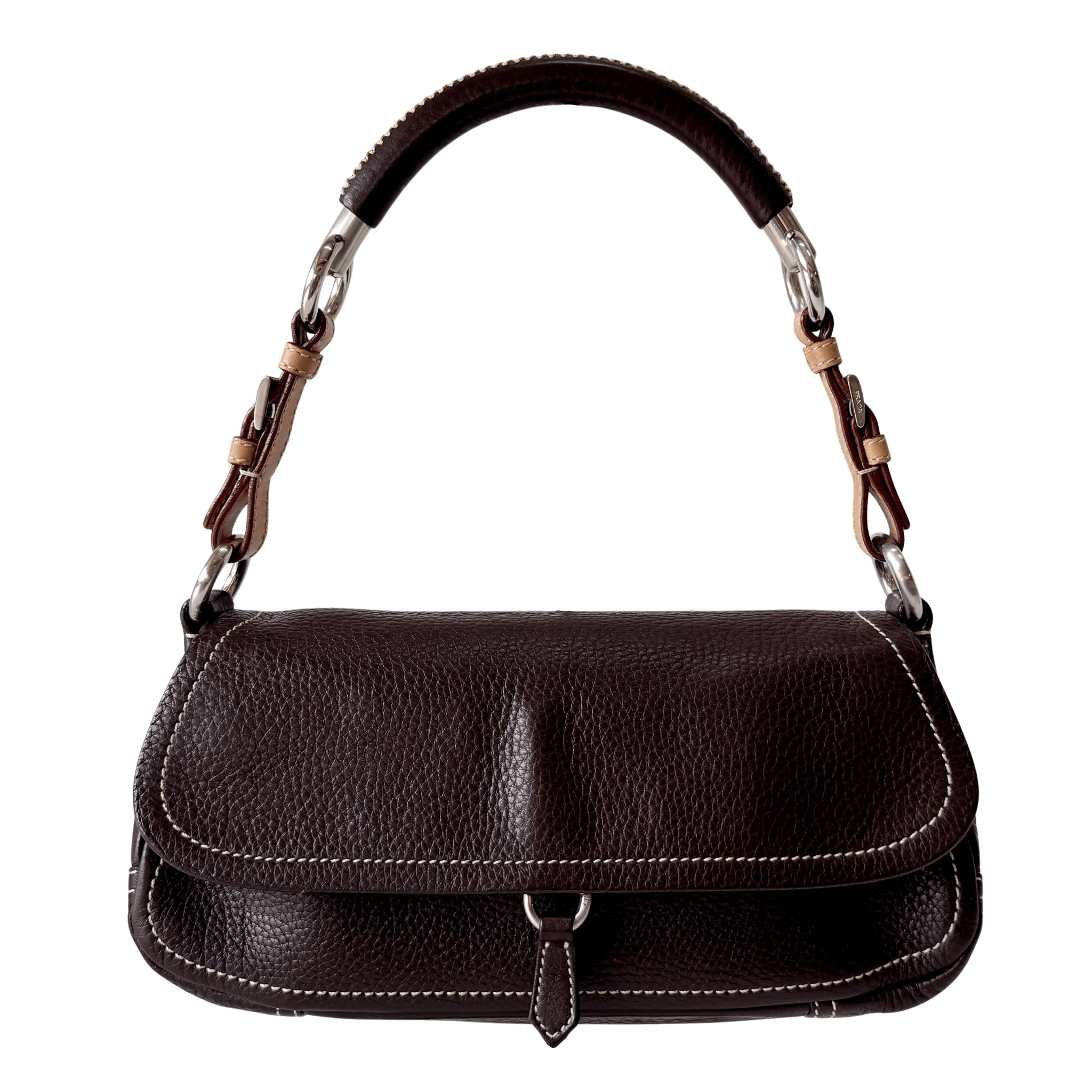 PRADA Leather Brown Shoulder Bag, in , Sold by HIVE PRELOVED - Shoulder Bags, ,