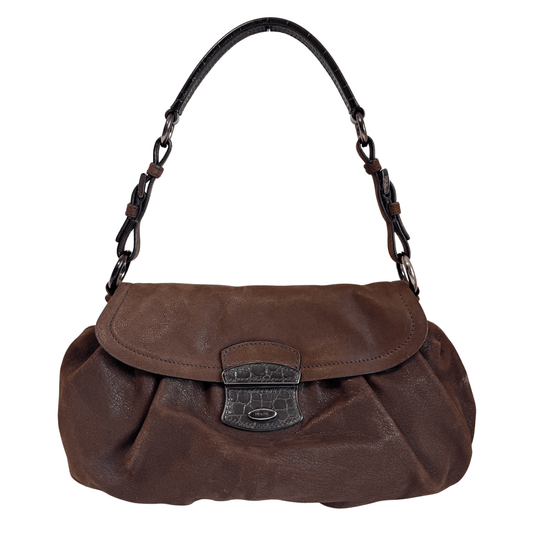 PRADA Leather Dark Brown Shoulder Bag, in , Sold by HIVE PRELOVED - Shoulder Bags, ,