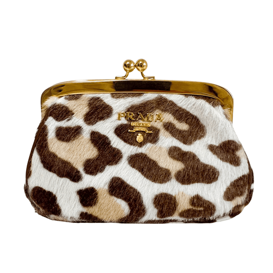 PRADA Leopard Pony Hair Coin Purse, in , Sold by HIVE PRELOVED - Purses / Wallets, ,