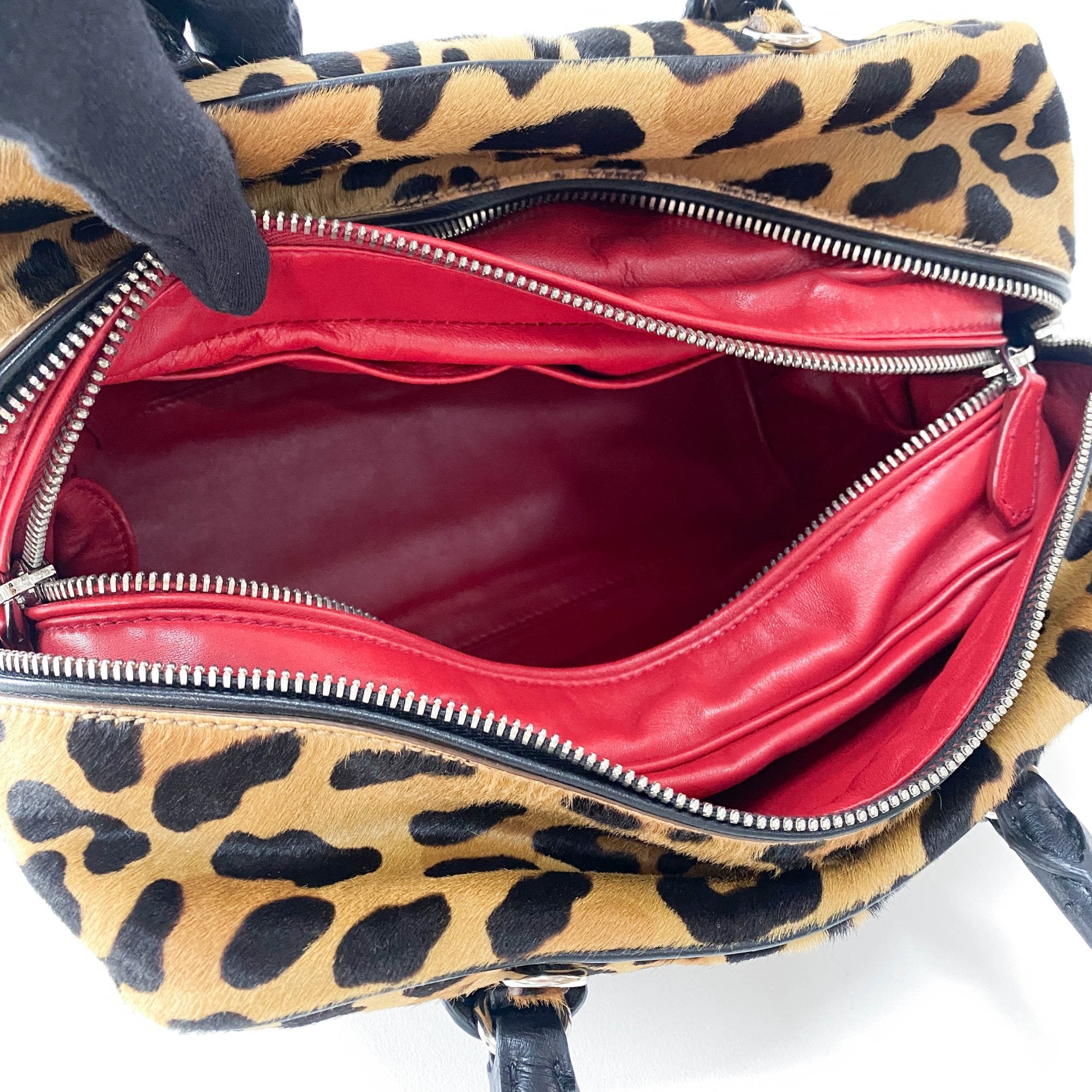 PRADA Leopard Pony Hair Top Handle Bag, in , Sold by HIVE PRELOVED - Crossbody bags, Shoulder Bags,