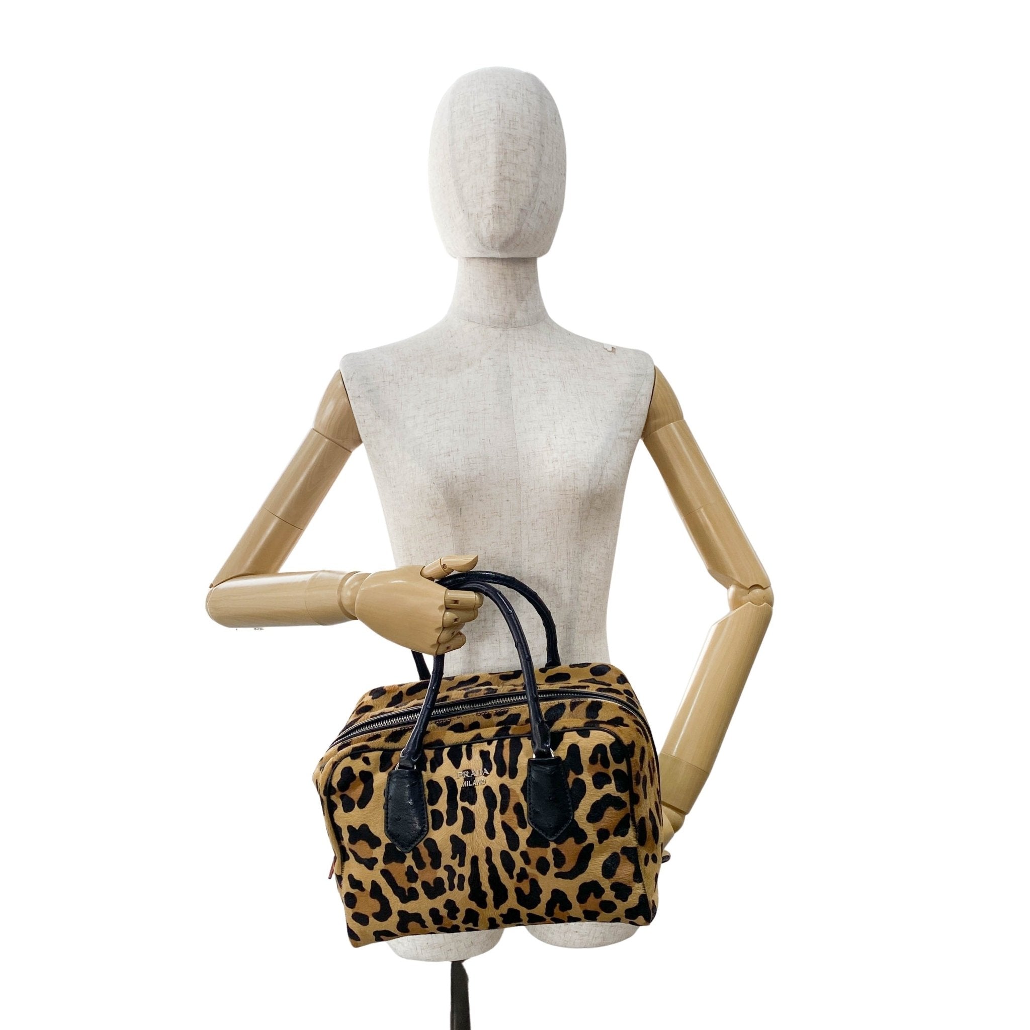 PRADA Leopard Pony Hair Top Handle Bag, in , Sold by HIVE PRELOVED - Crossbody bags, Shoulder Bags,